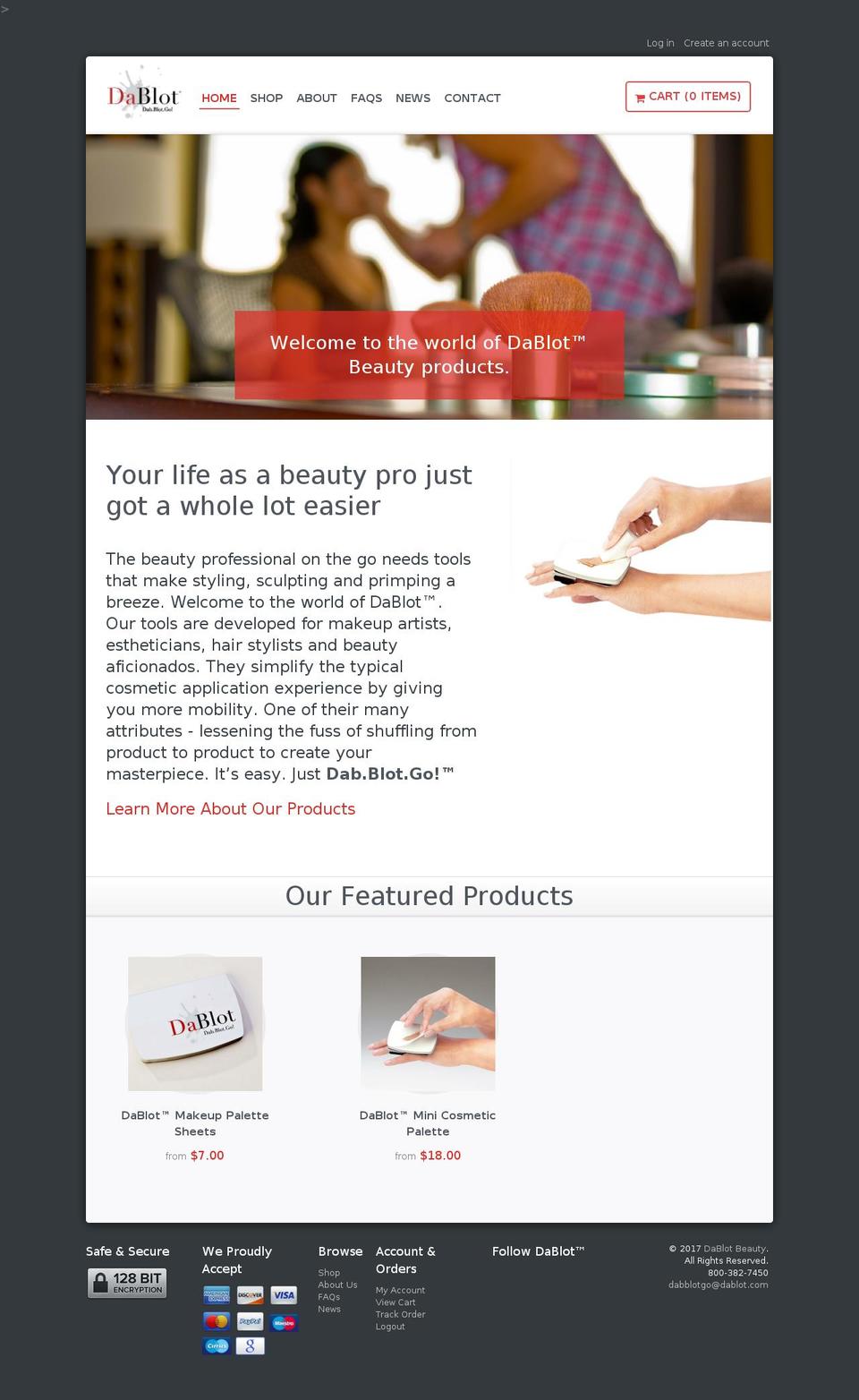 dablot.com shopify website screenshot