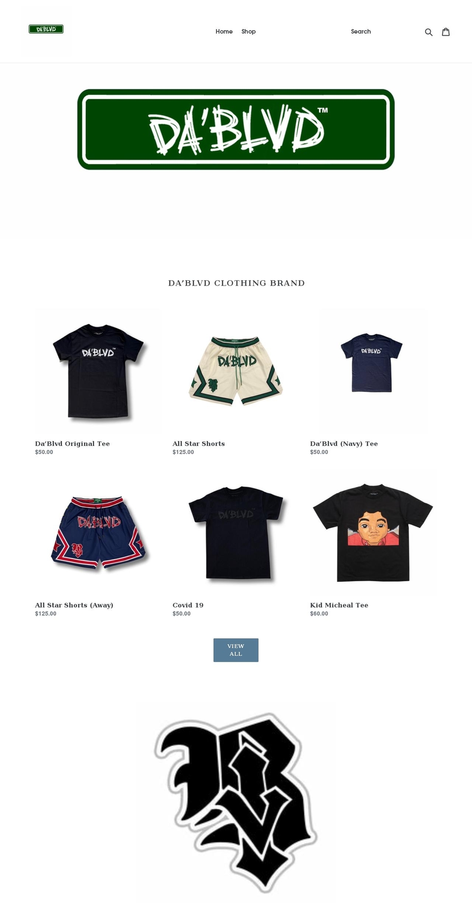 dablvdclothingbrand.com shopify website screenshot