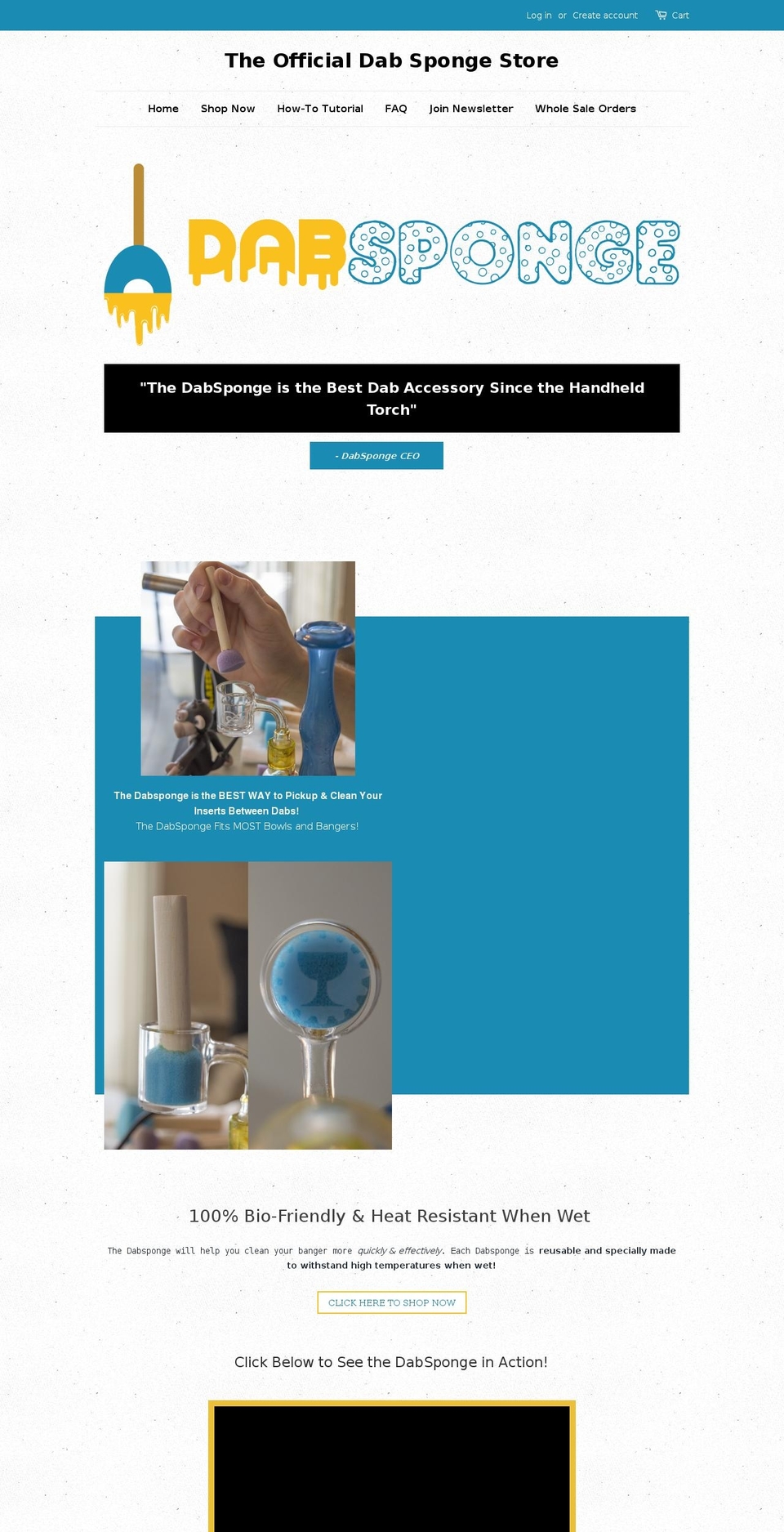 dabsponge.com shopify website screenshot