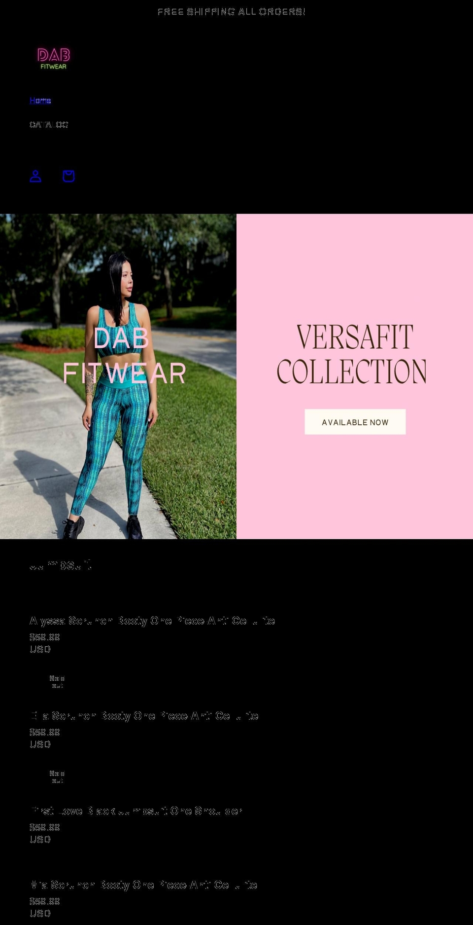dabsportswear.com shopify website screenshot