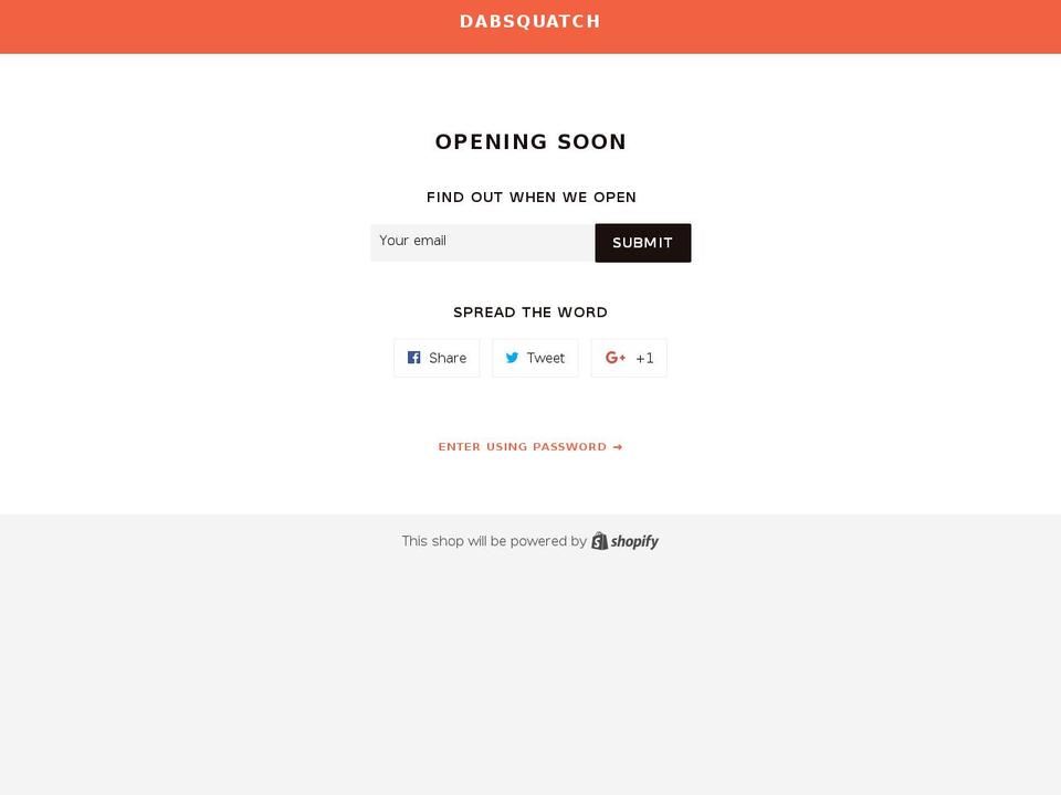 dabsquatch.com shopify website screenshot