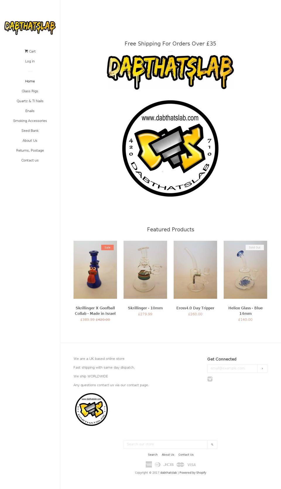 dabthatslab.com shopify website screenshot