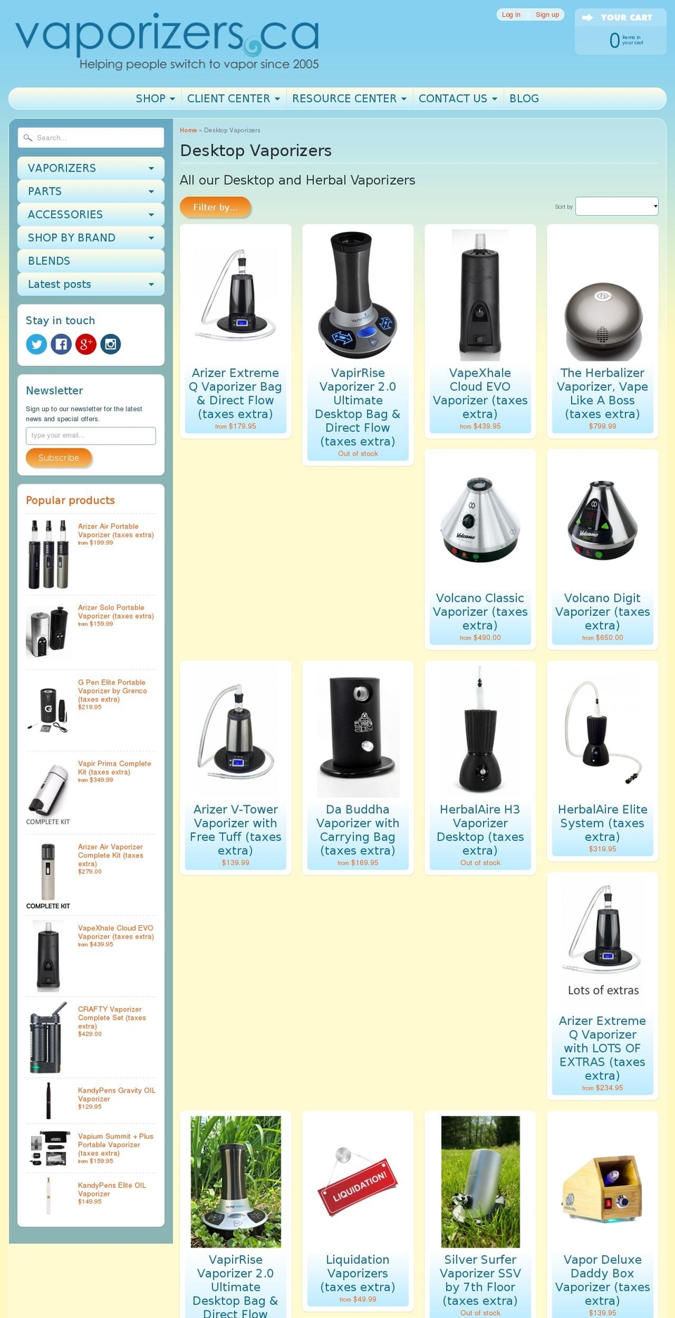 UPDATED VAPORIZERS.CA Shopify theme site example dabuddha.ca