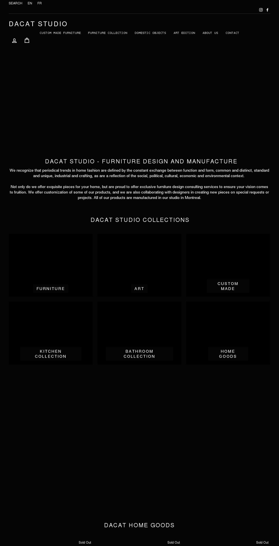 dacatstudio.com shopify website screenshot