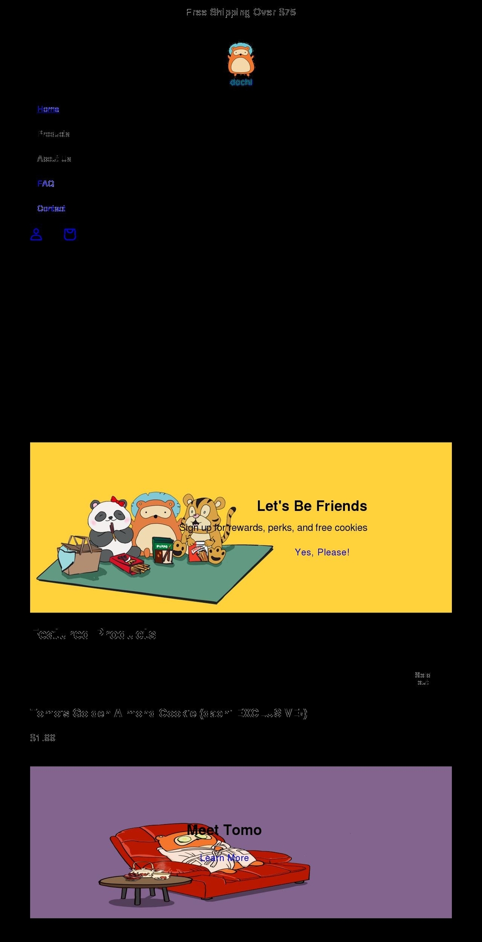 dachifriends.com shopify website screenshot