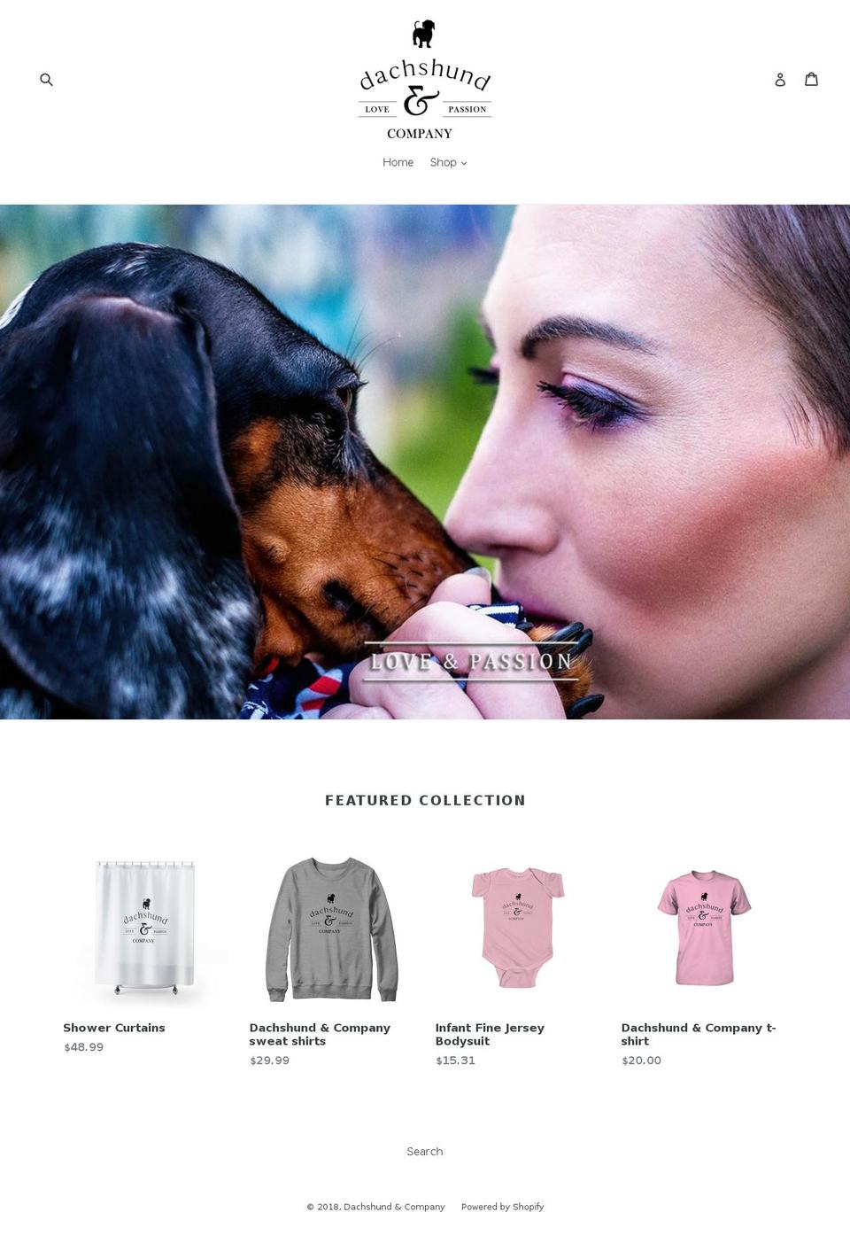 dachshundco.com — Shopify storefront screenshot
