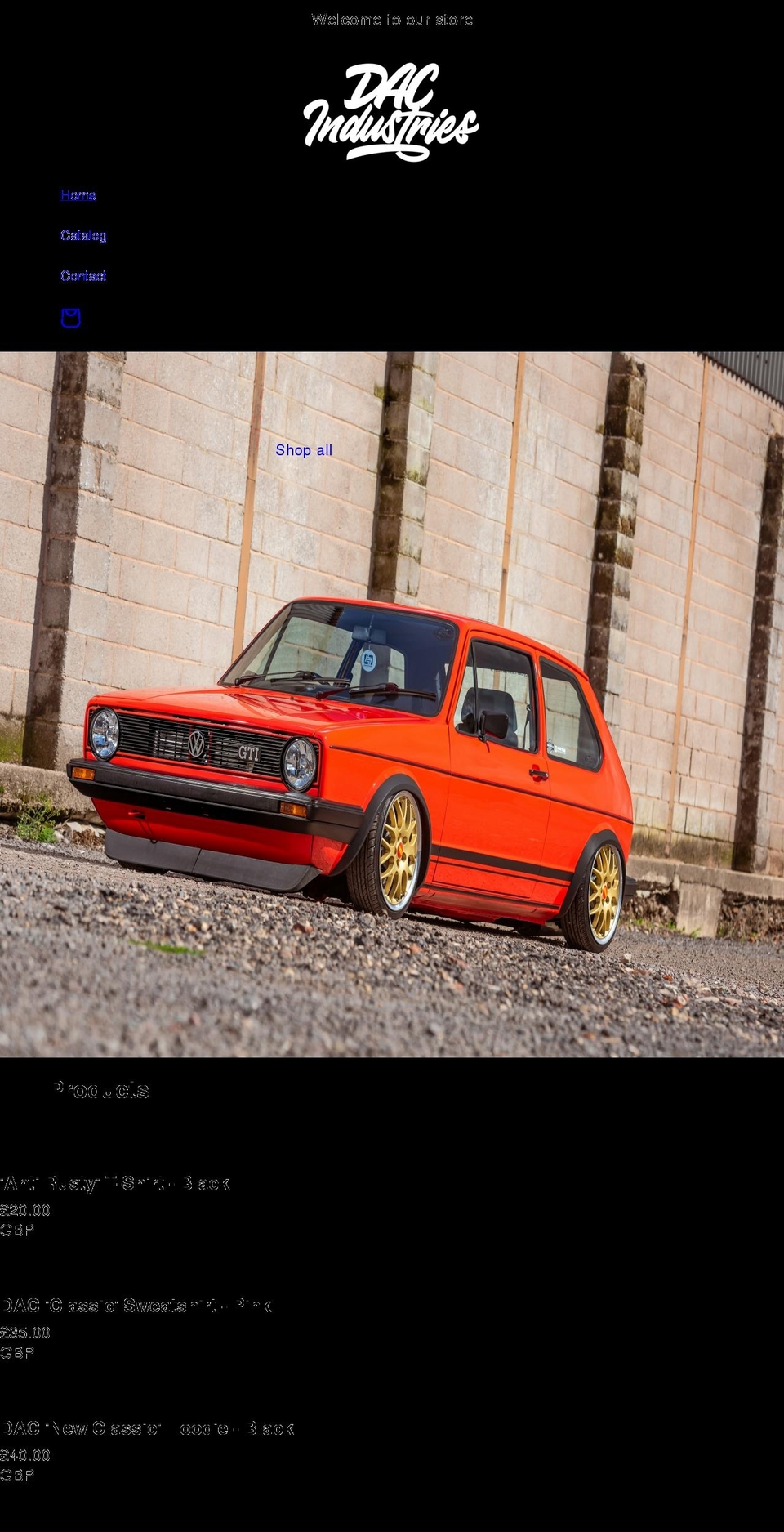 dacind.com shopify website screenshot