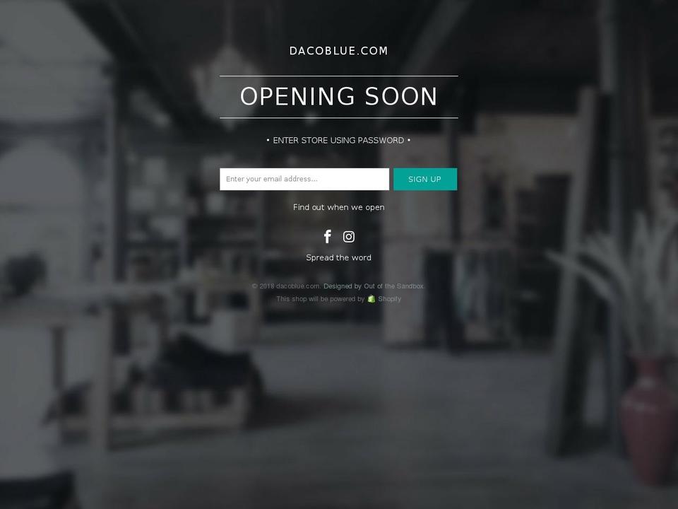 dacoblue.com shopify website screenshot