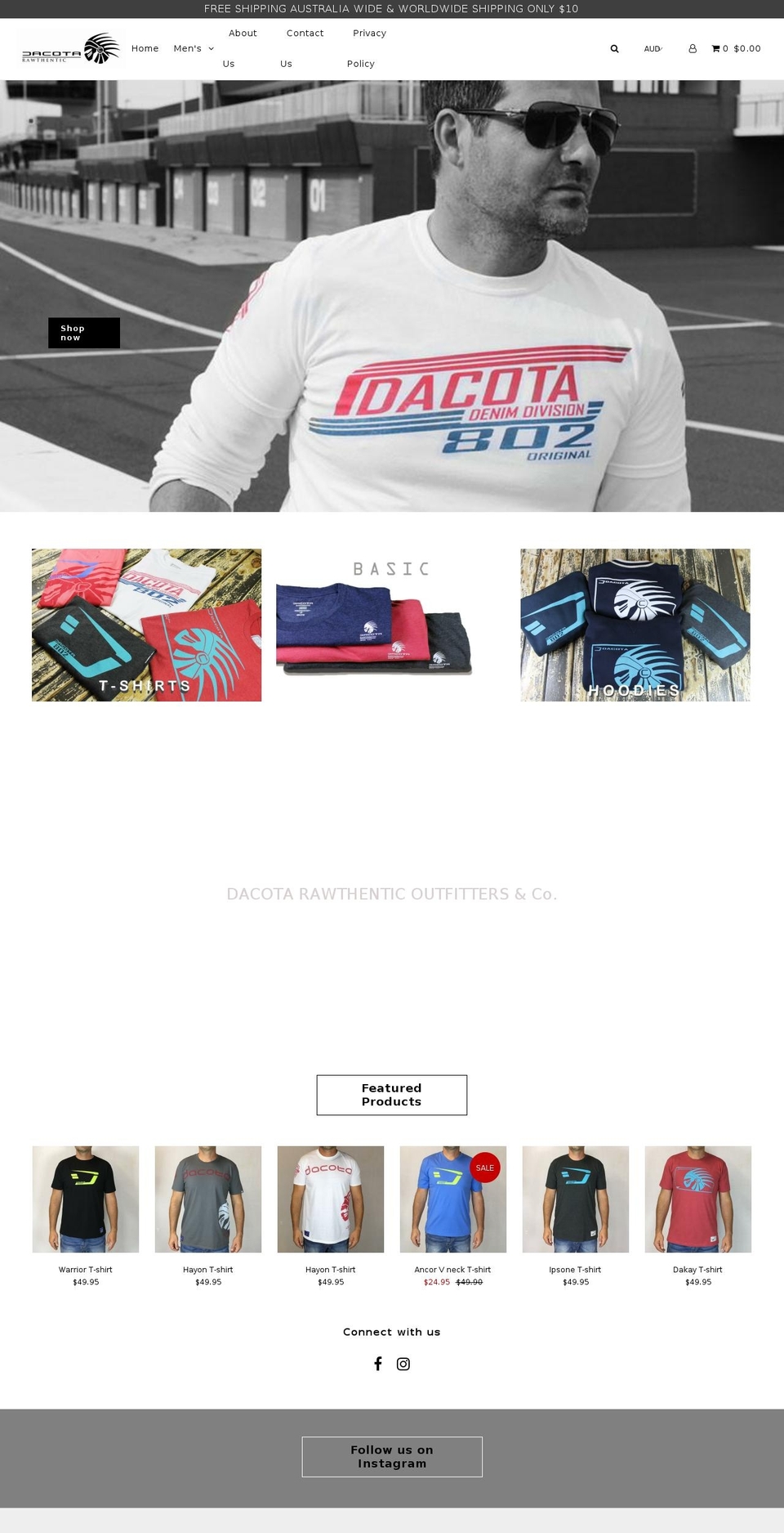 dacota.com.au shopify website screenshot