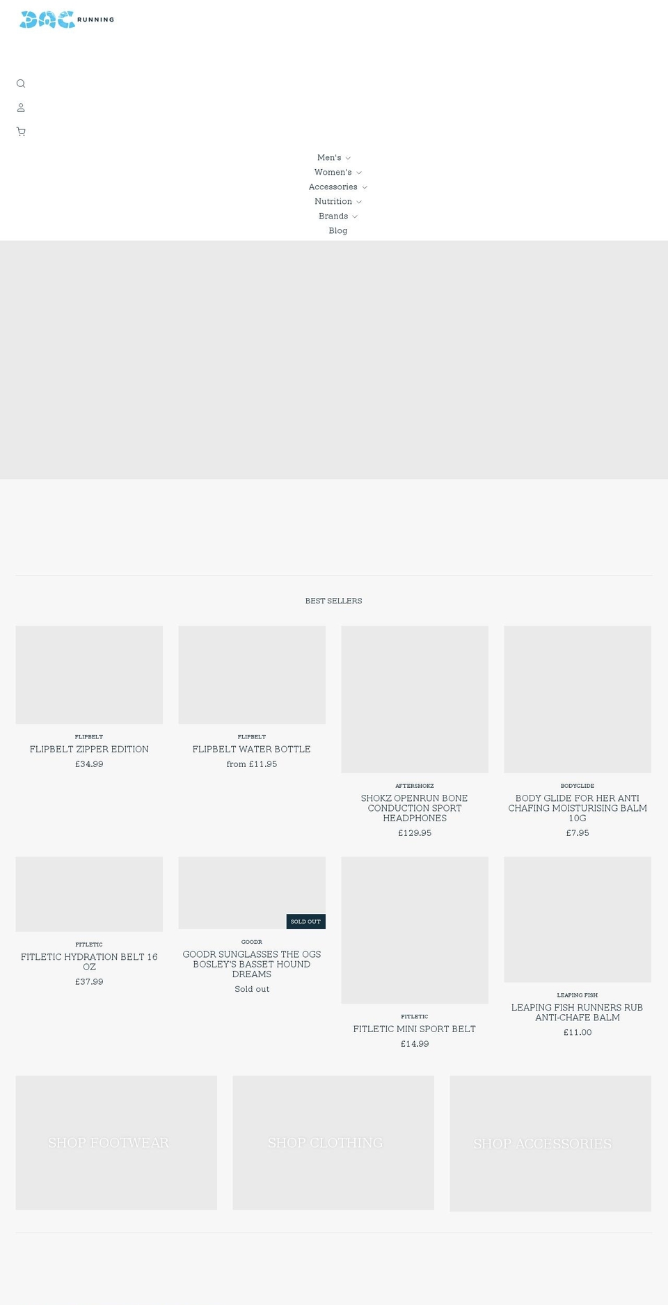 dacrunning.co.uk shopify website screenshot