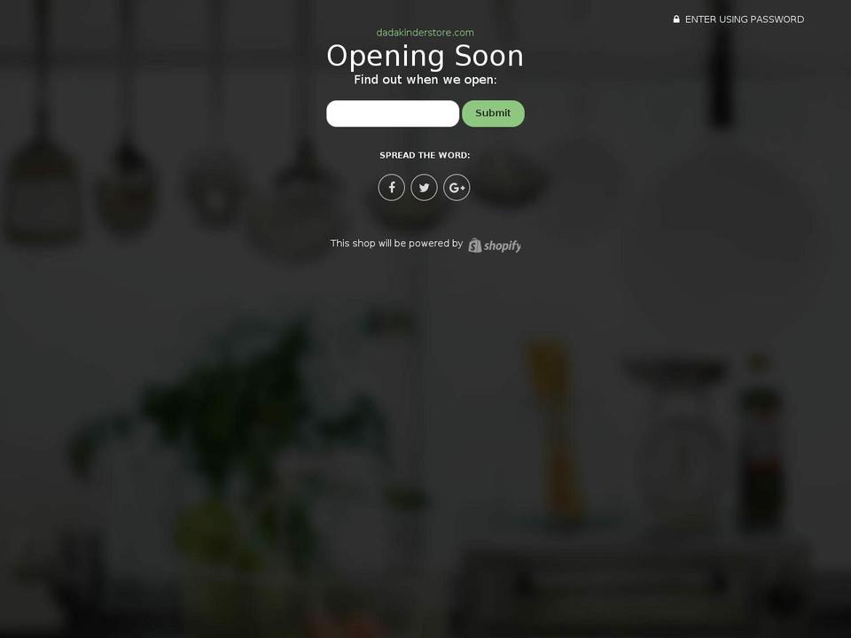 dadakinderstore.com — Shopify storefront screenshot