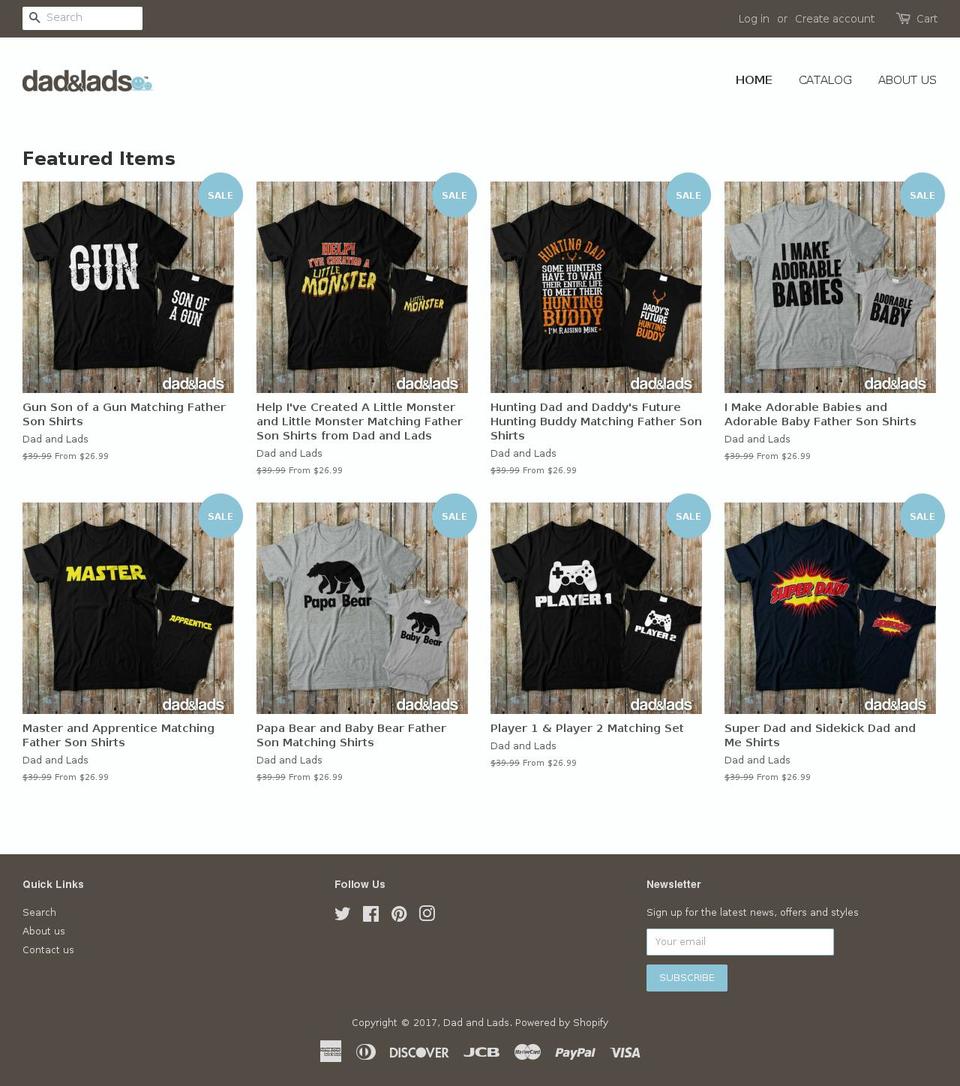 dadandlads.com shopify website screenshot