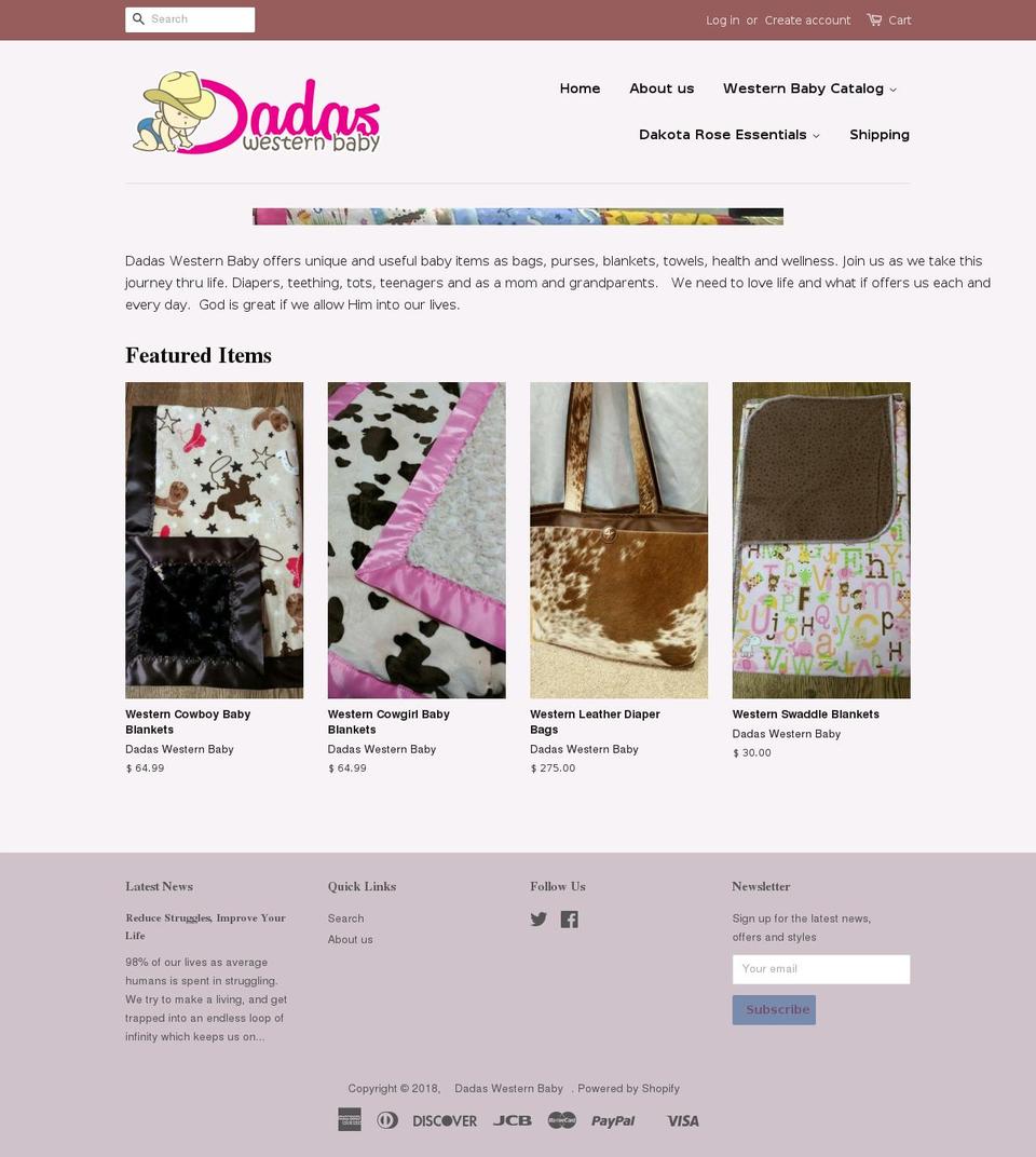 dadaswesternbaby.com shopify website screenshot