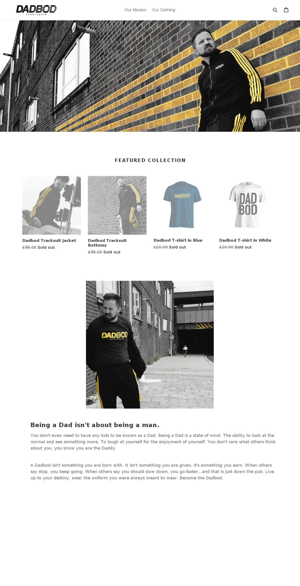 dadbod.uk shopify website screenshot