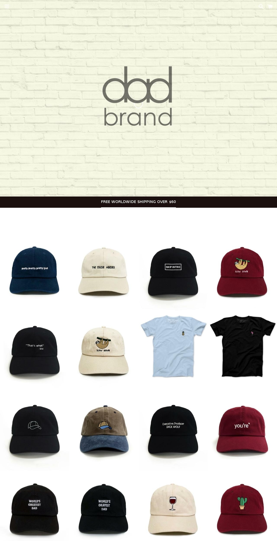 dadbrand.myshopify.com shopify website screenshot