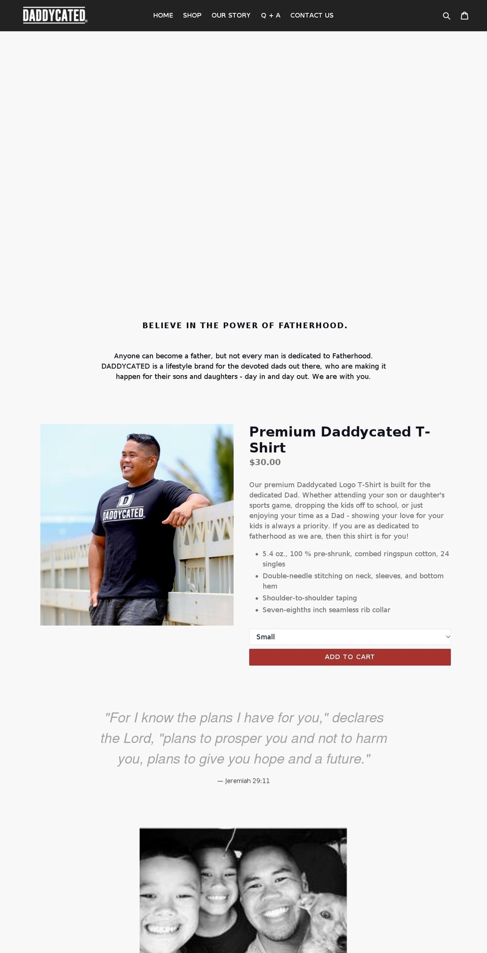 daddycated.com shopify website screenshot
