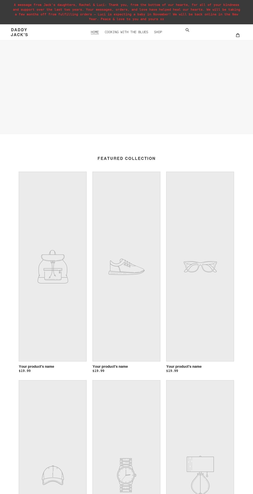 daddyjacksnewlondon.com shopify website screenshot