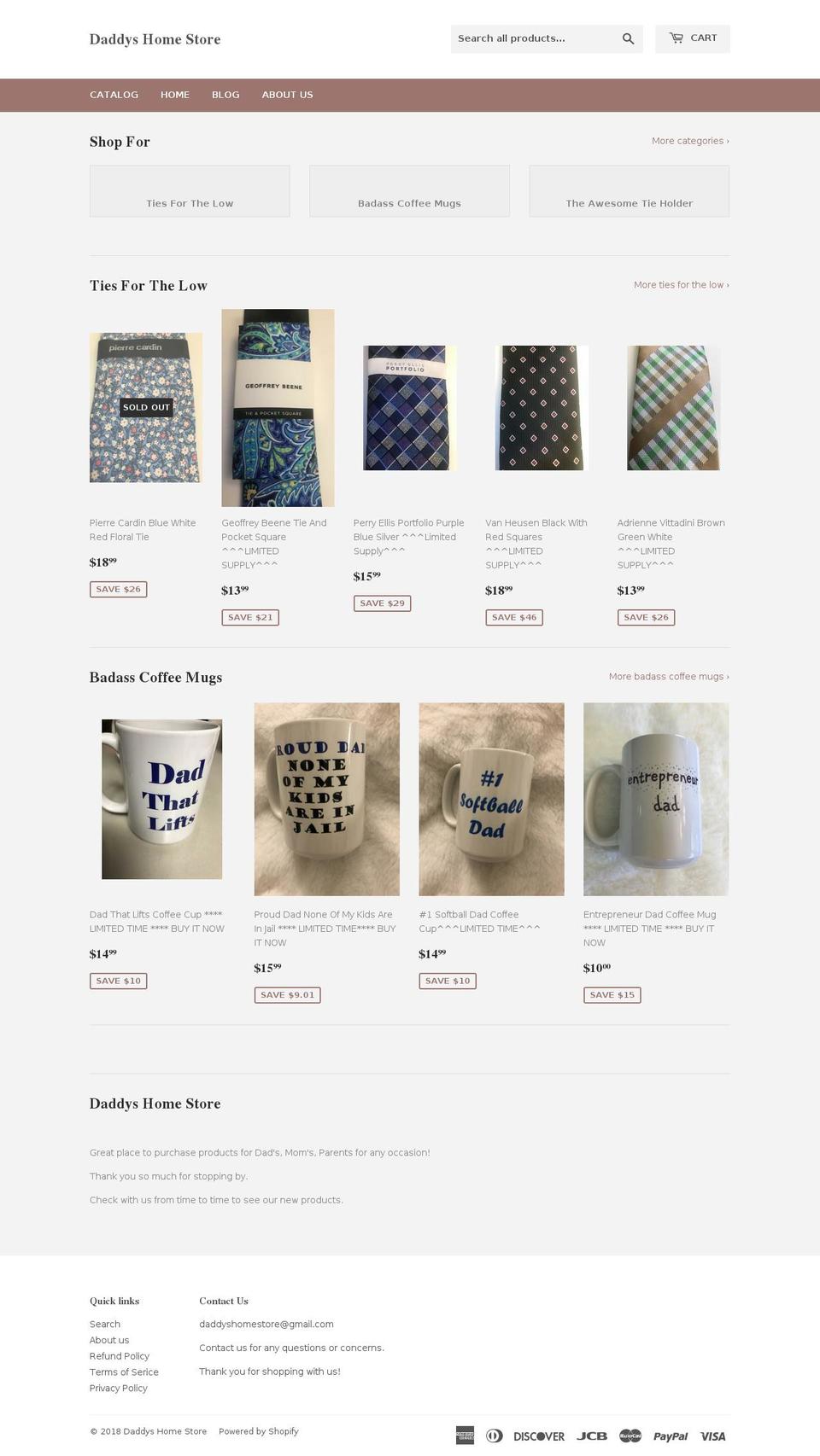 daddyshomestore.com — Shopify storefront screenshot