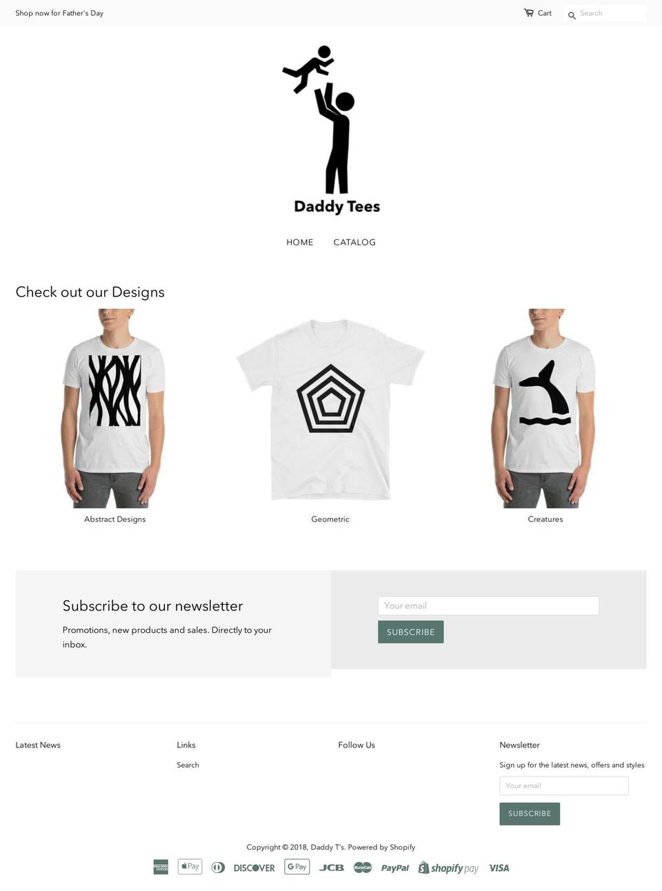 daddytees.com — Shopify storefront screenshot