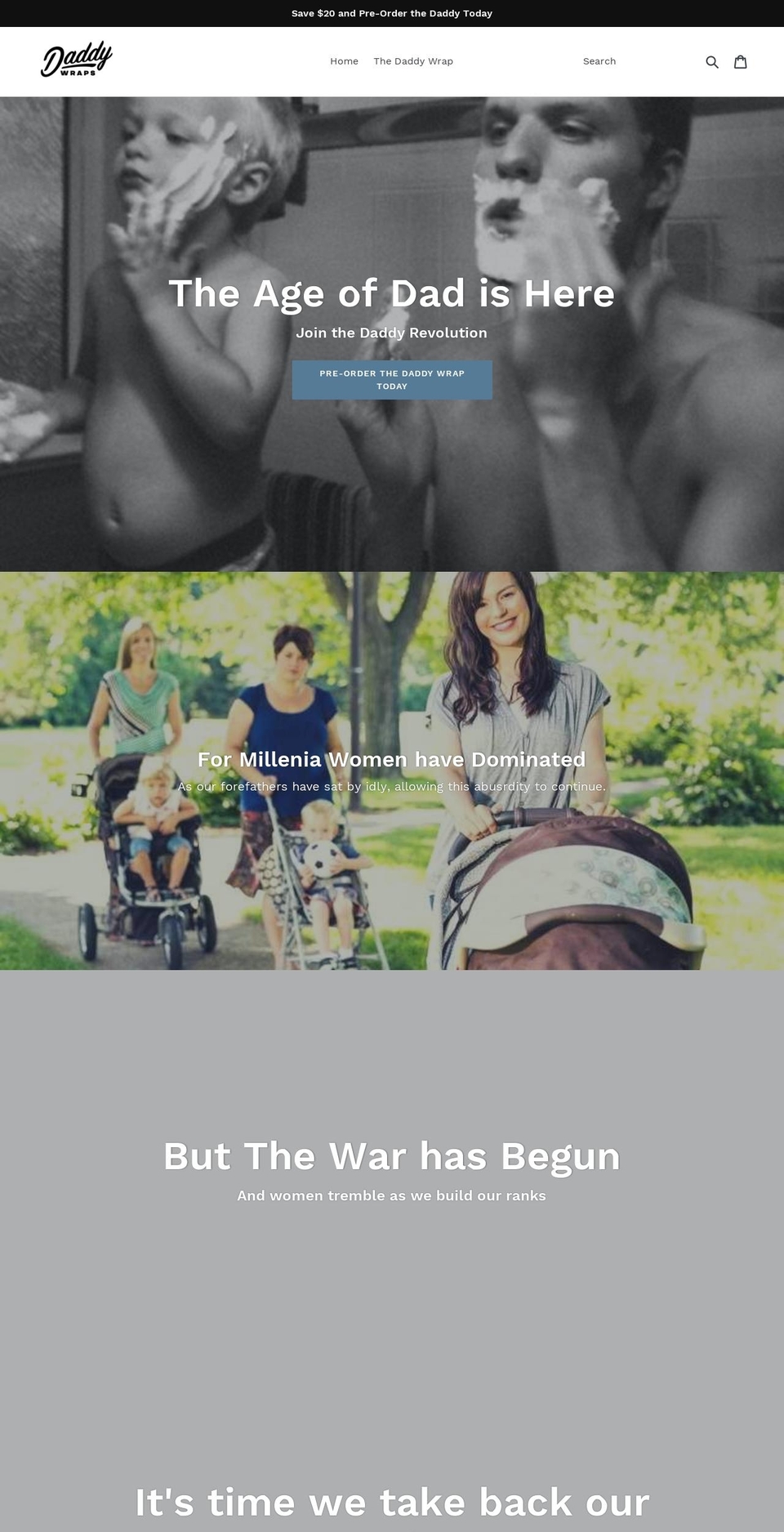 daddywraps.com — Shopify storefront screenshot