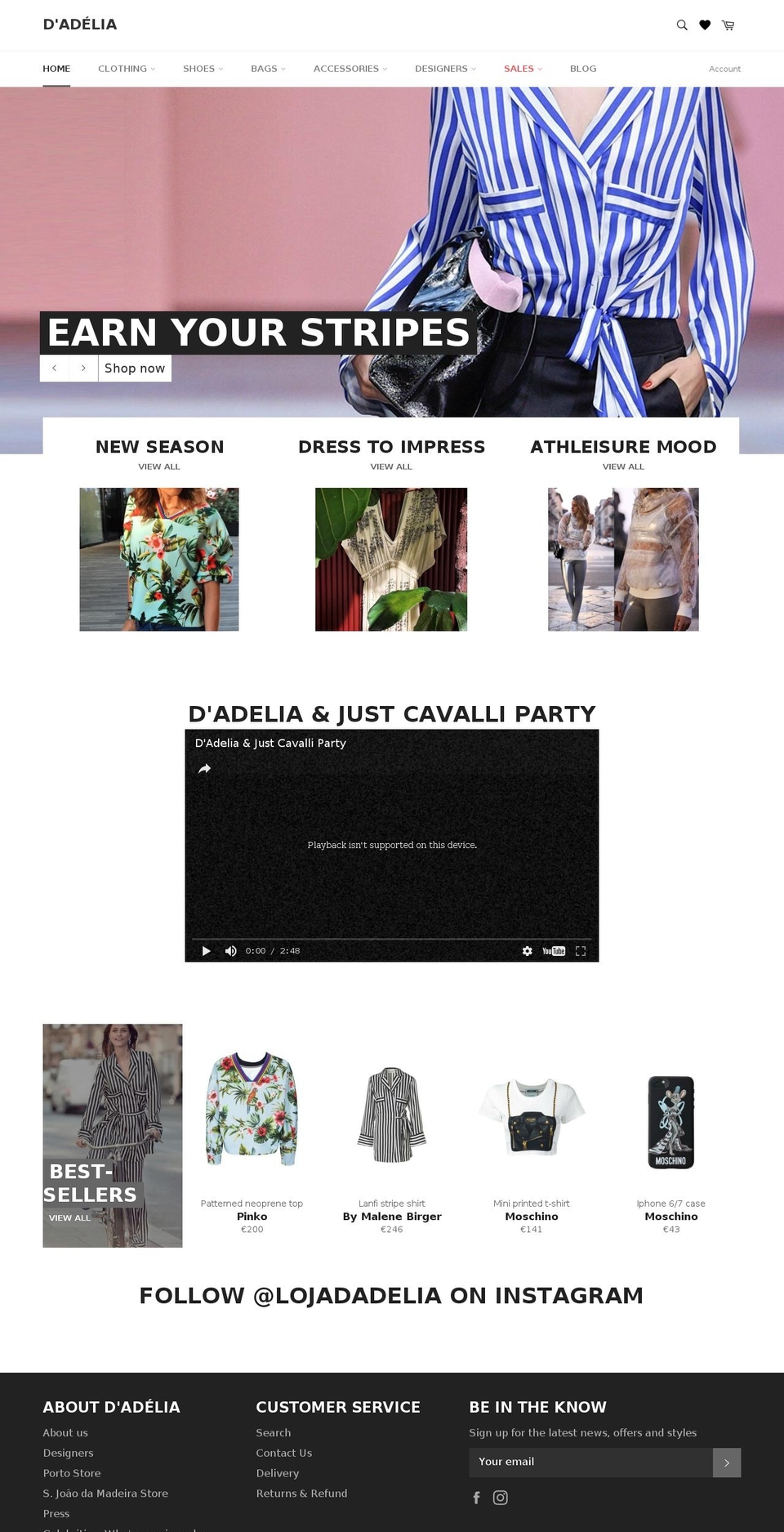 dadeliastore.com shopify website screenshot