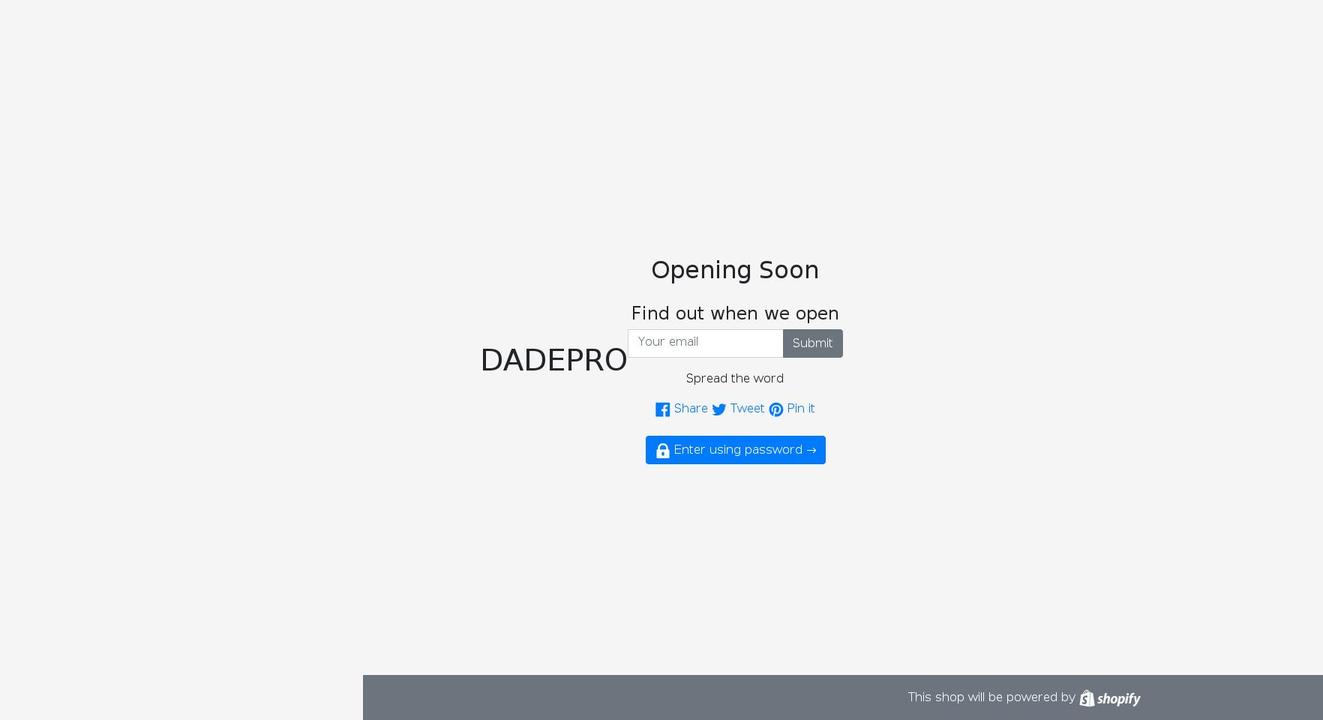 dadepro.com — Shopify storefront screenshot