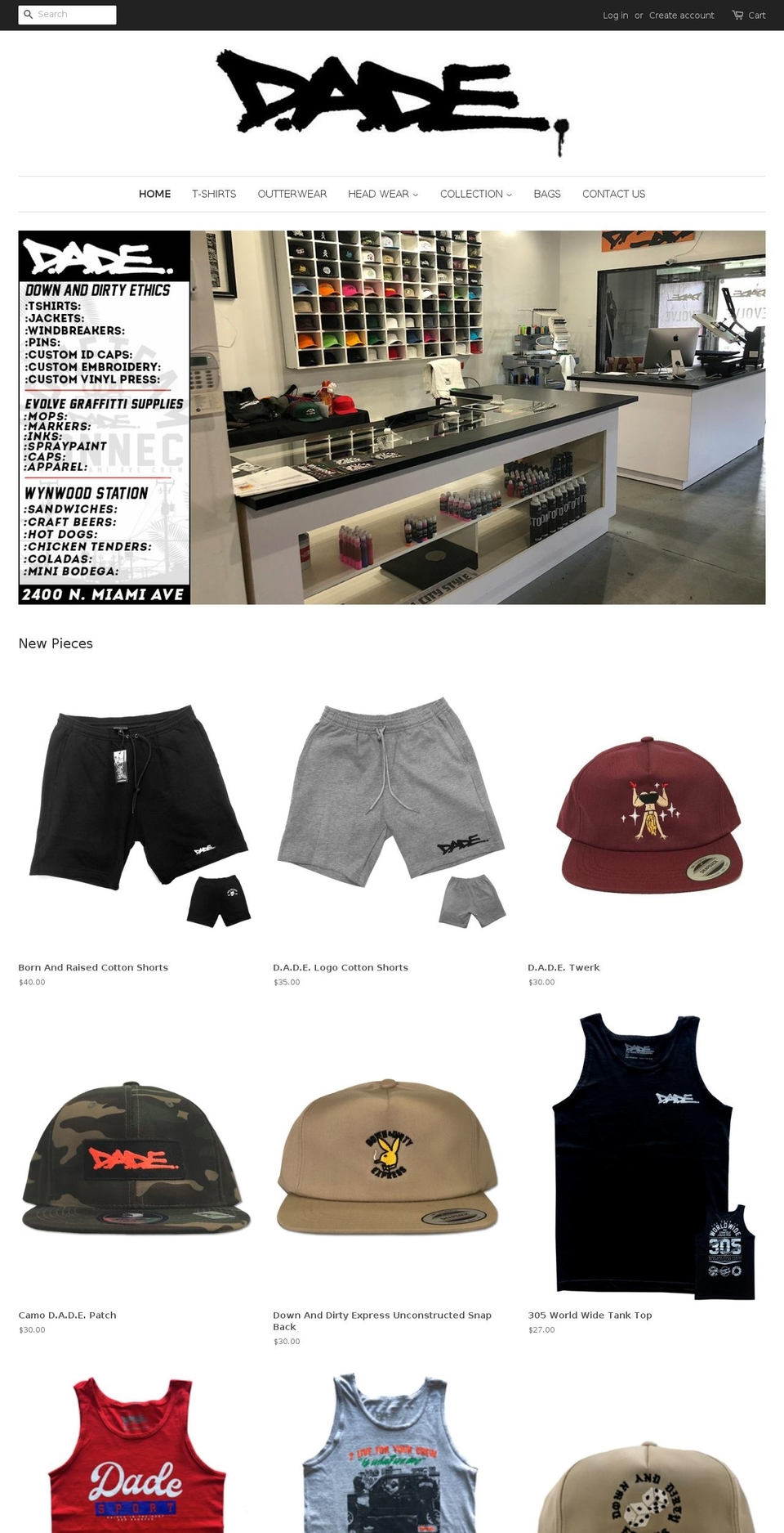 dadewear.com shopify website screenshot