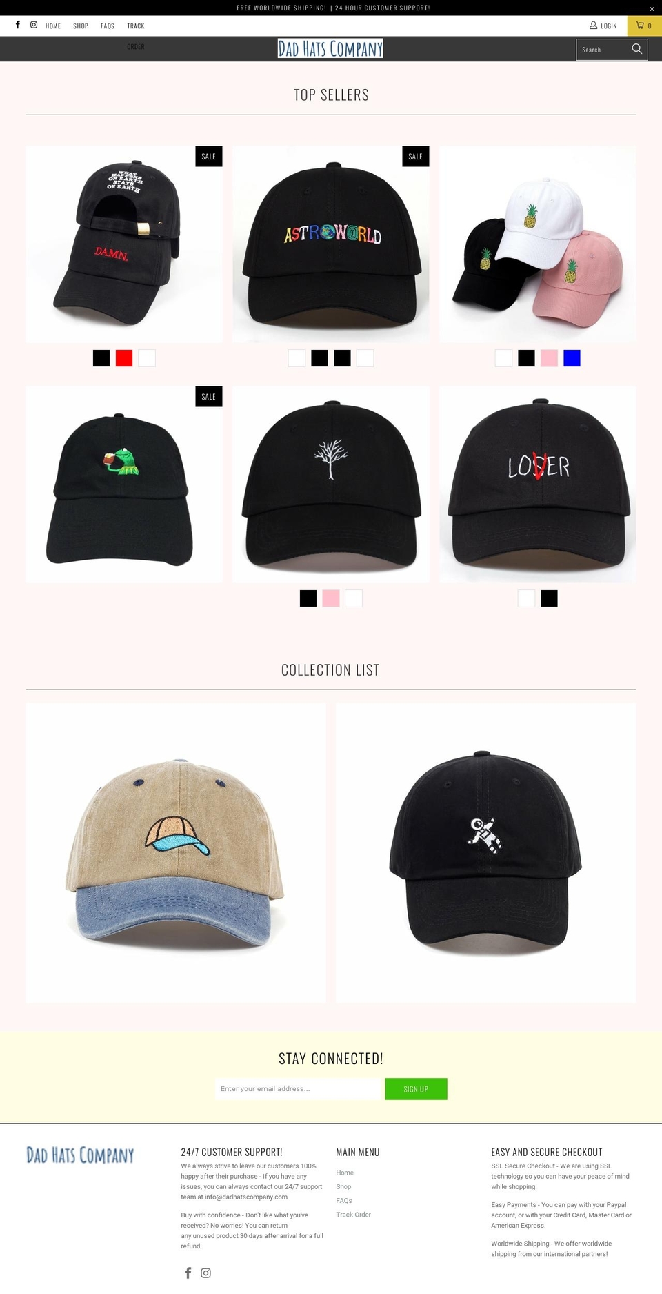 dadhatscompany.com — Shopify storefront screenshot