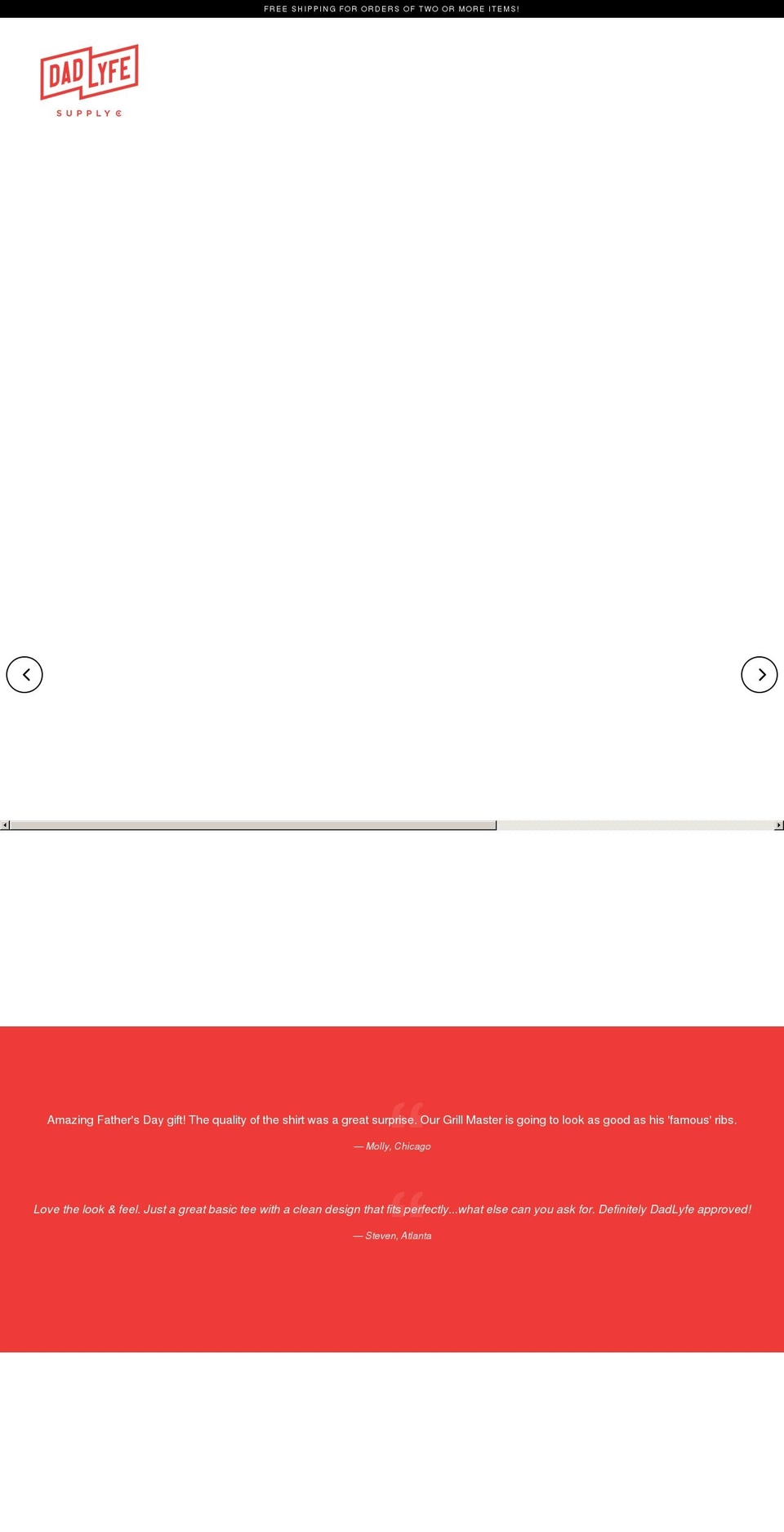dadlyfesupply.com shopify website screenshot