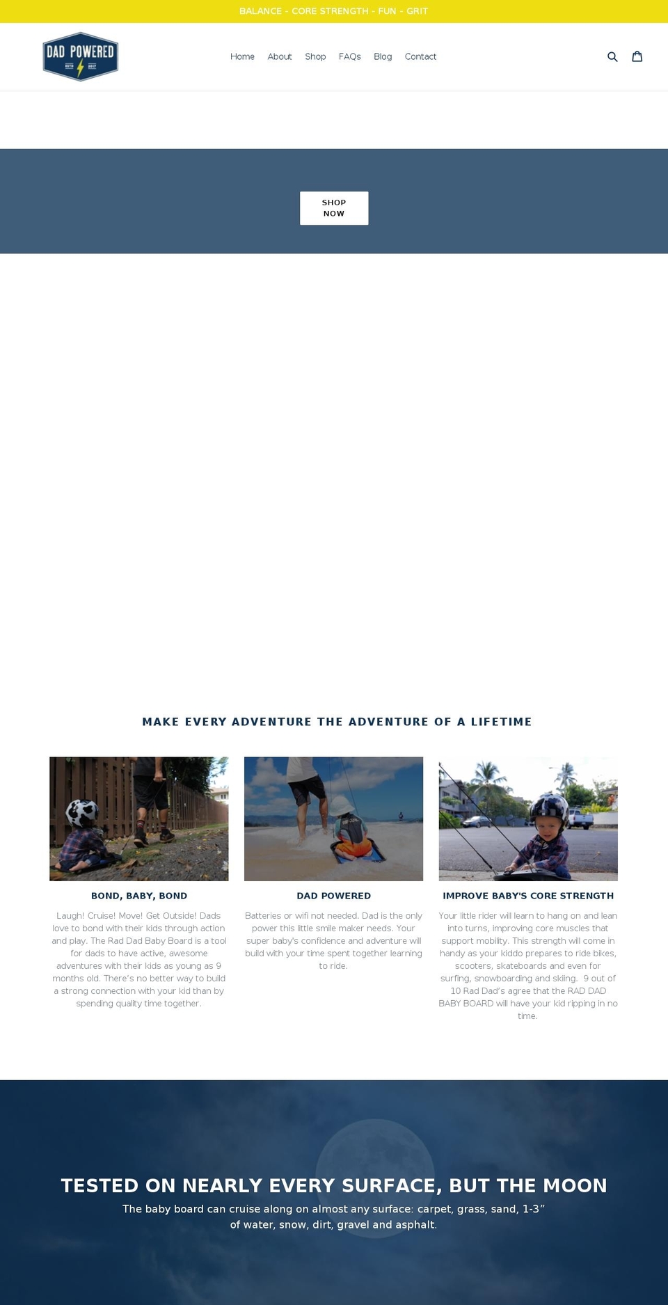 dadpowered.com — Shopify storefront screenshot