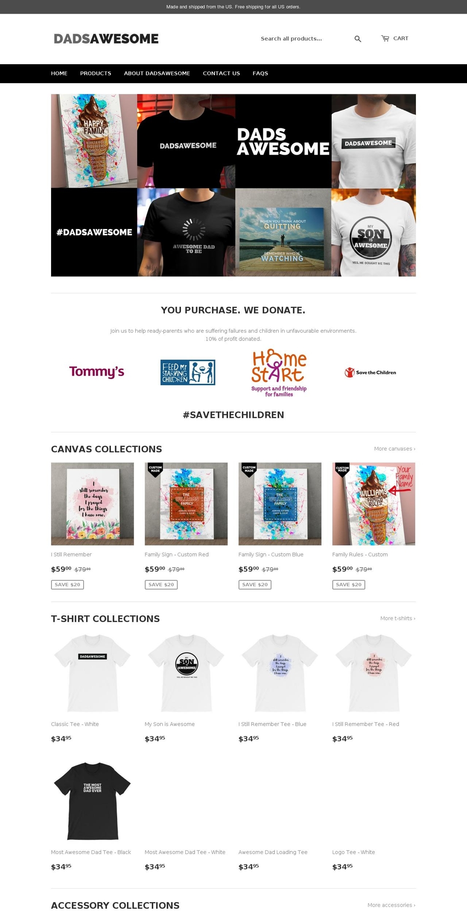 dadsawesome.com — Shopify storefront screenshot