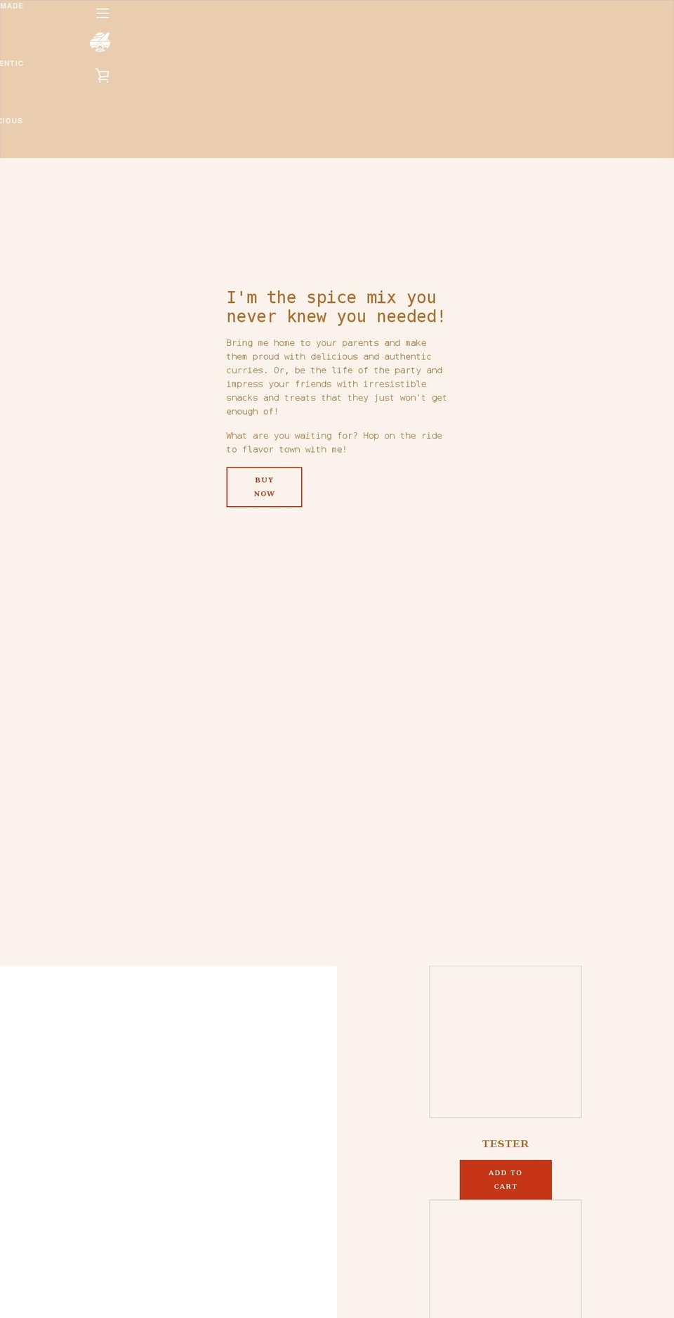 dadsspecialspicemix.com shopify website screenshot