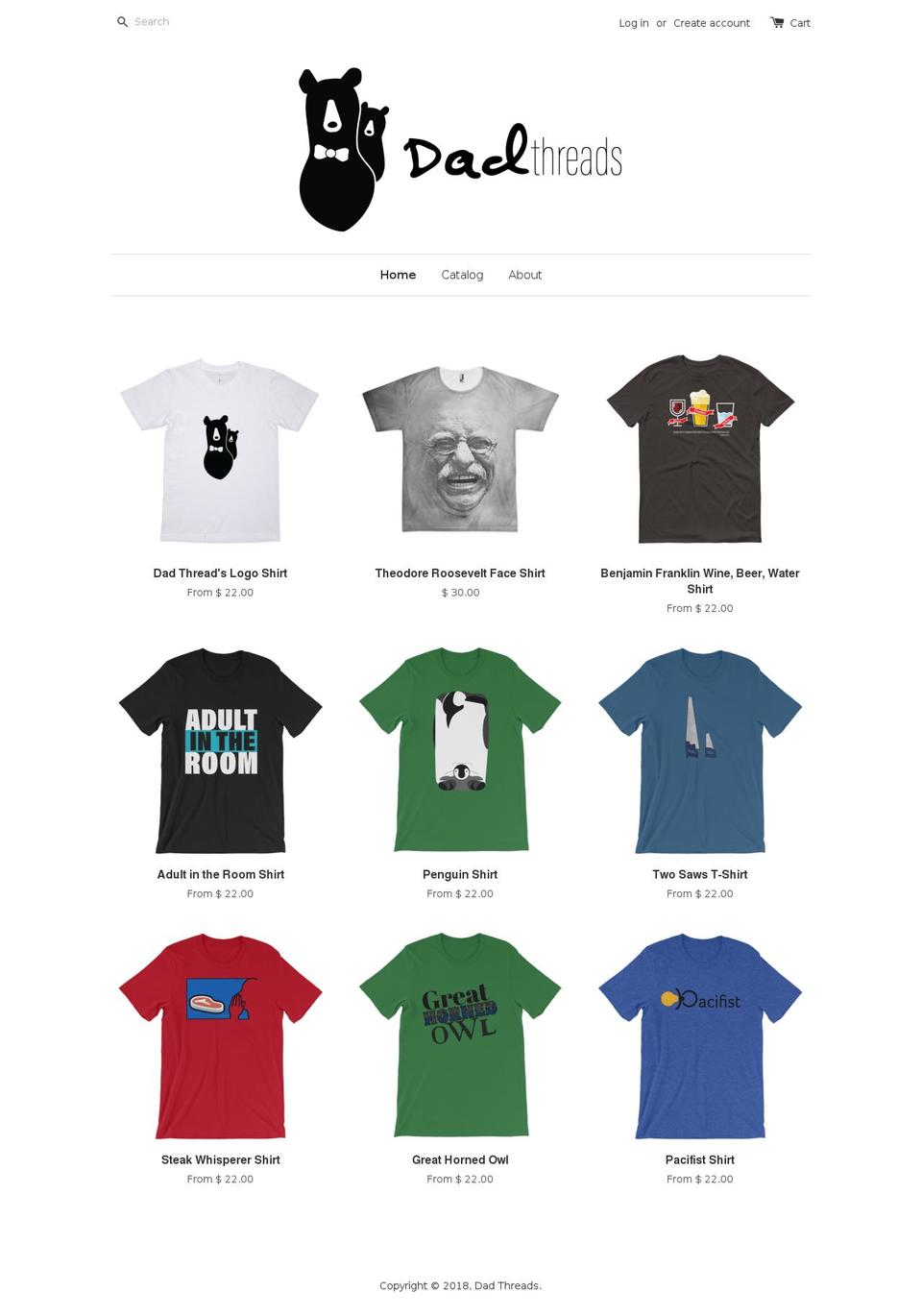 dadthreads.com — Shopify storefront screenshot