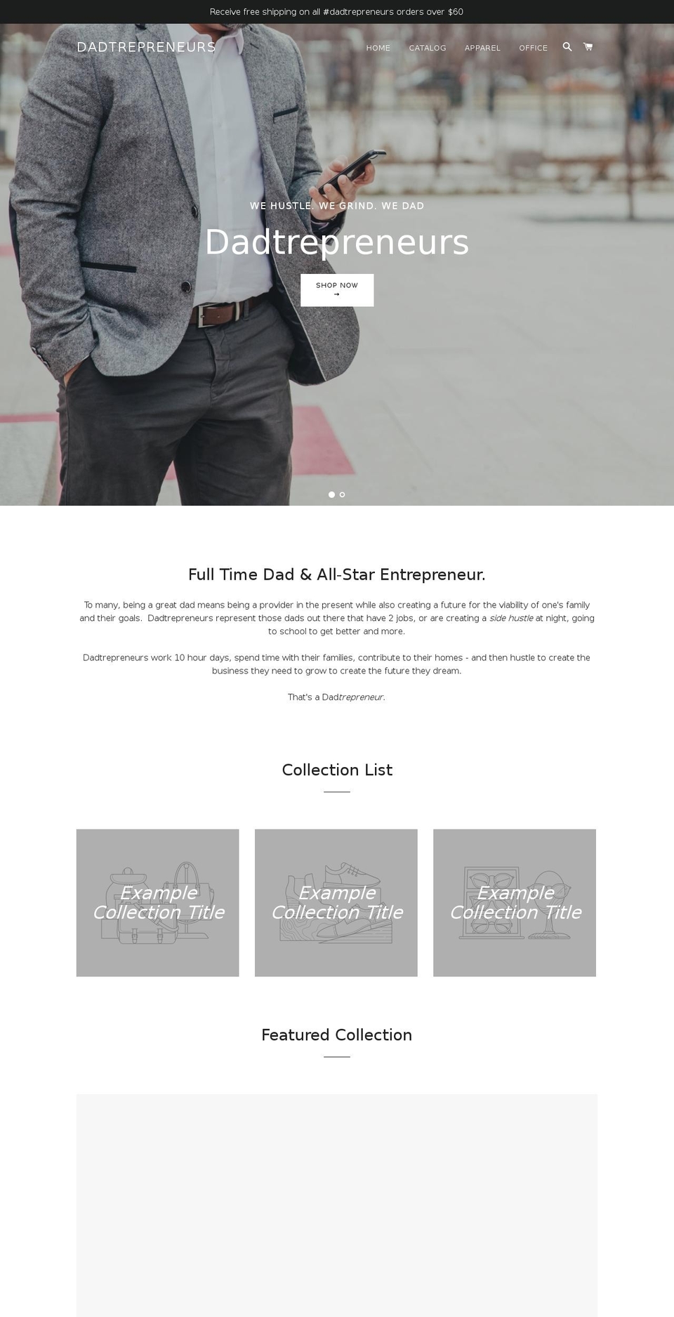 dadtrepreneurs.com — Shopify storefront screenshot