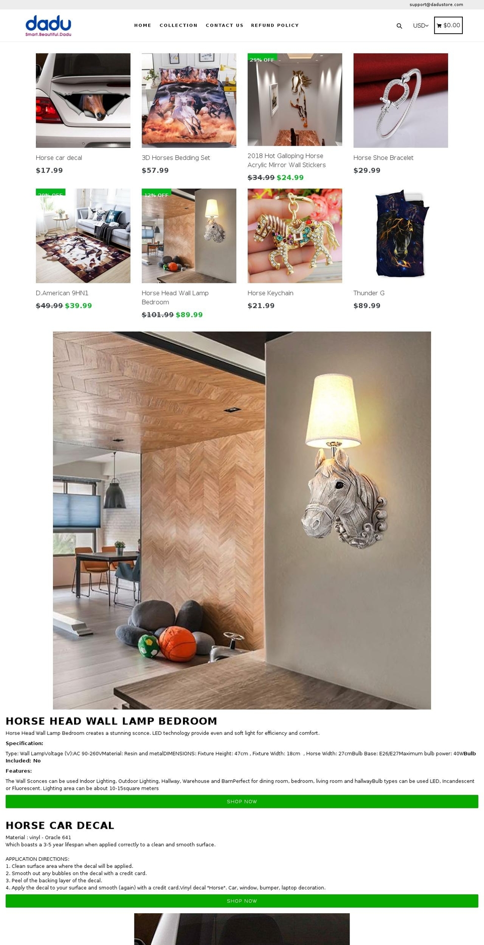 dadustore.com shopify website screenshot