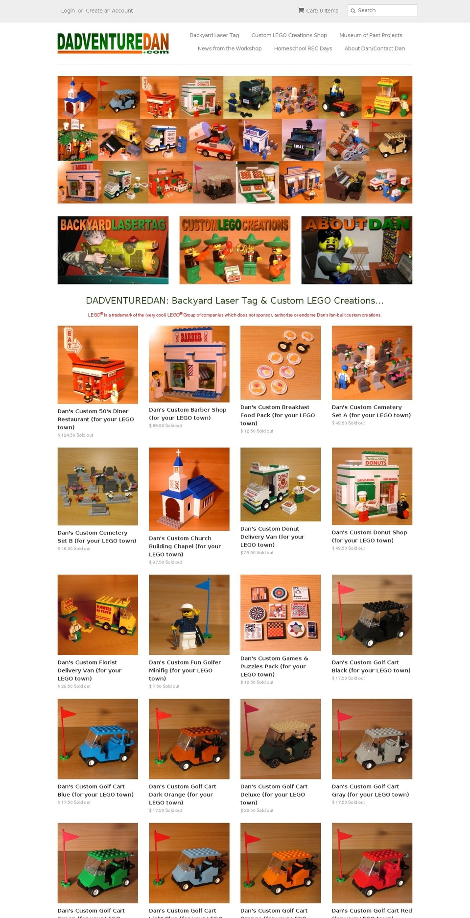 dadventuredan.com shopify website screenshot
