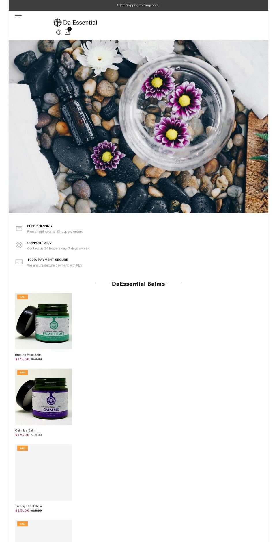 daessential.com shopify website screenshot