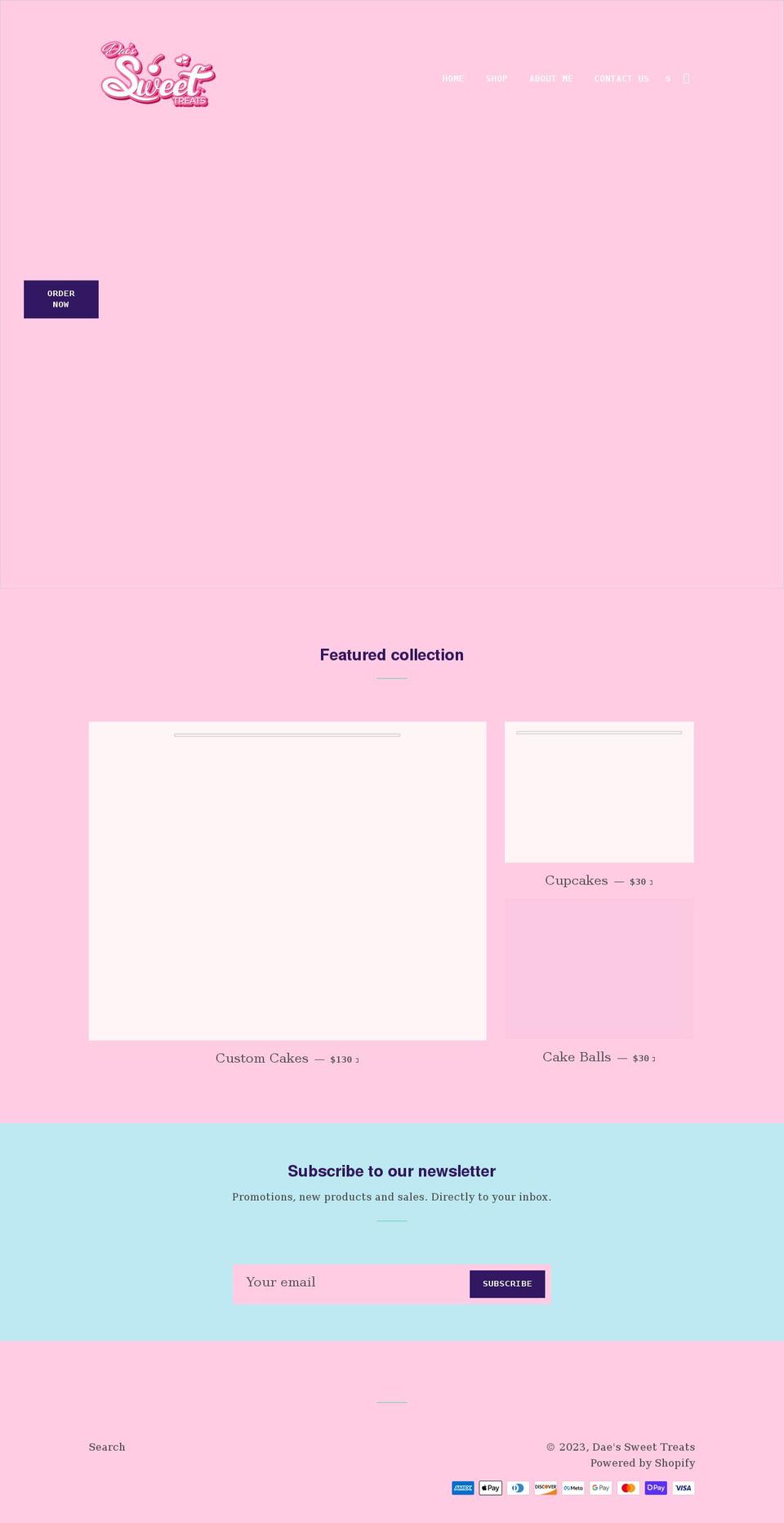 daessweettreats.com shopify website screenshot