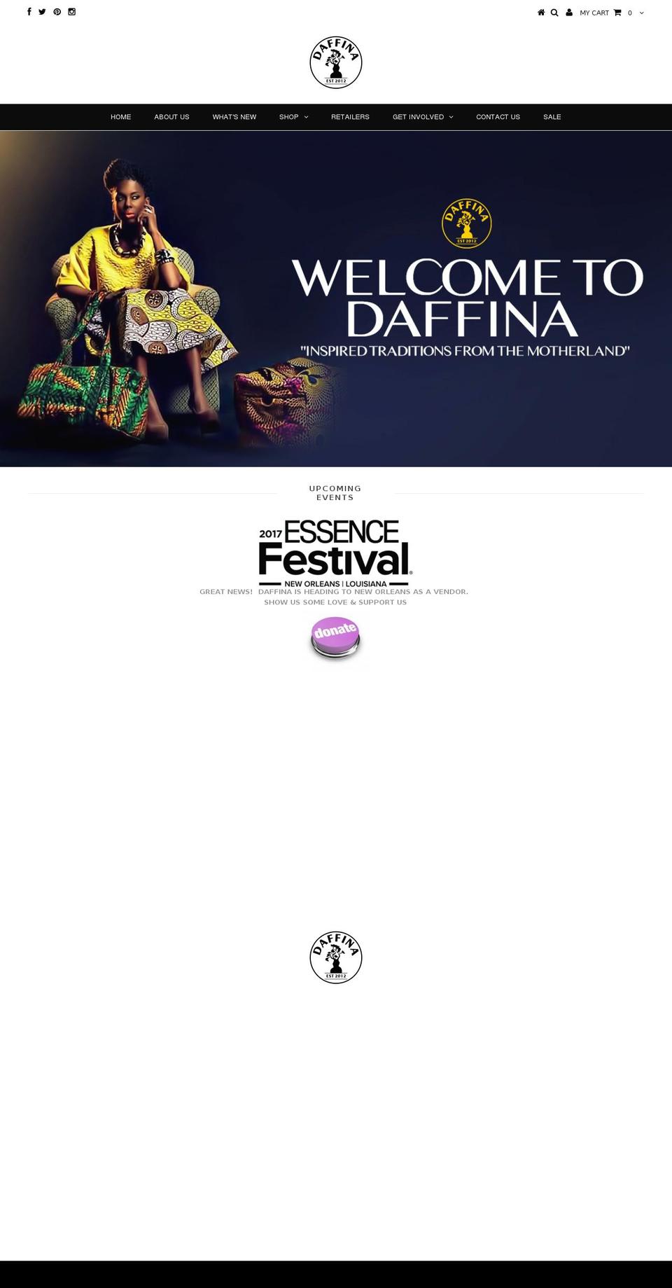 daffina.com shopify website screenshot