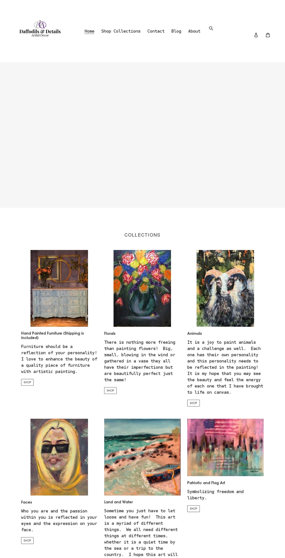 daffodilsanddetails.com shopify website screenshot