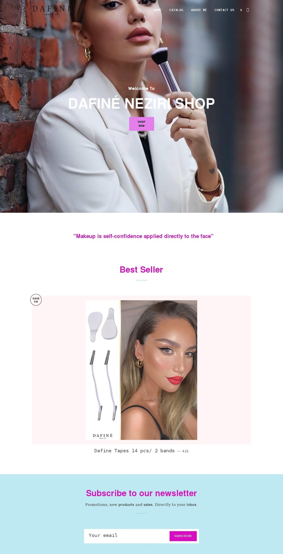 dafineneziri.com shopify website screenshot