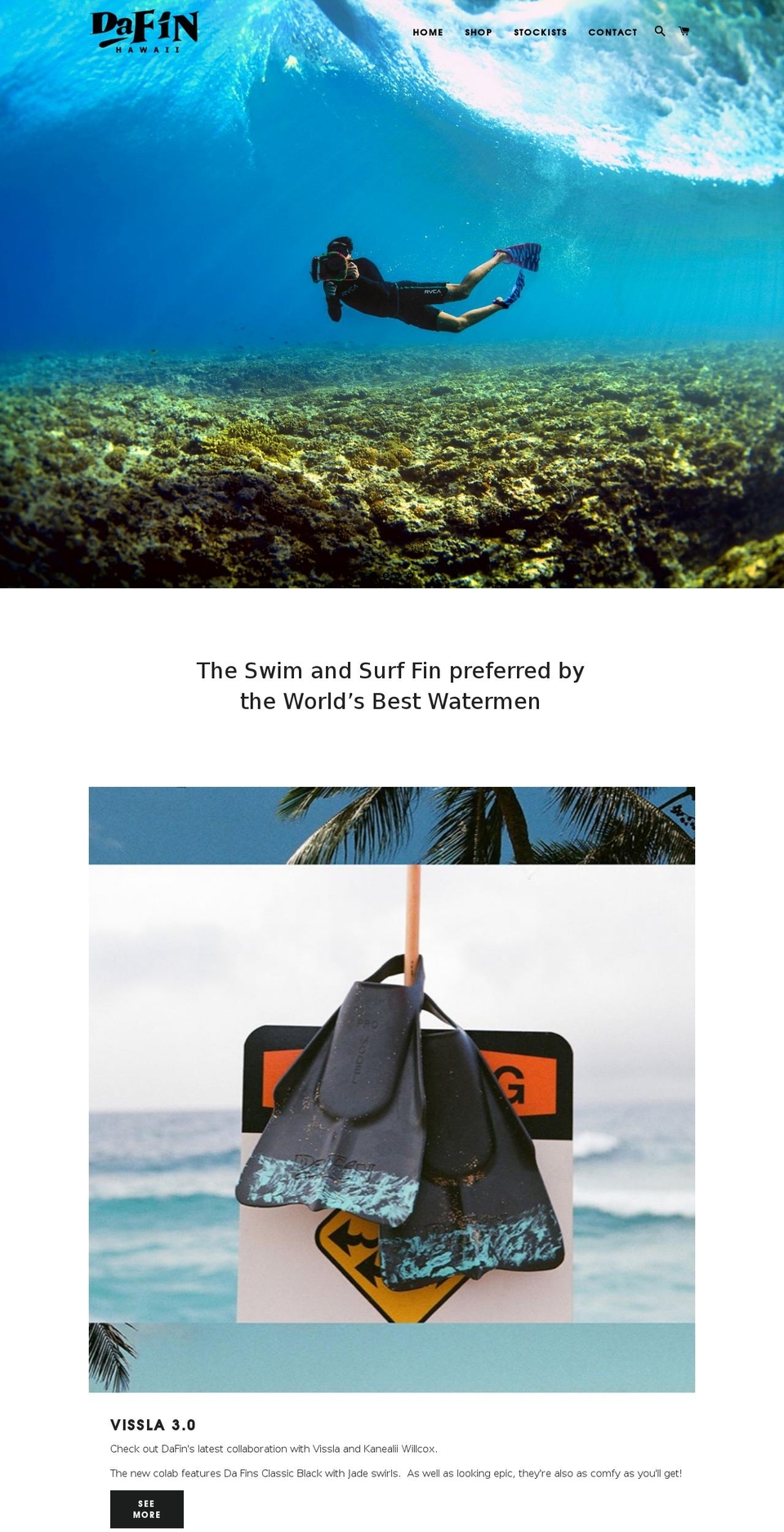 dafinsaustralia.com shopify website screenshot