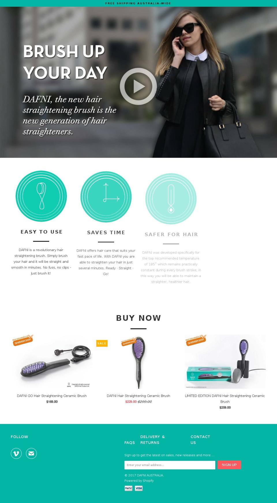 dafni.com.au shopify website screenshot