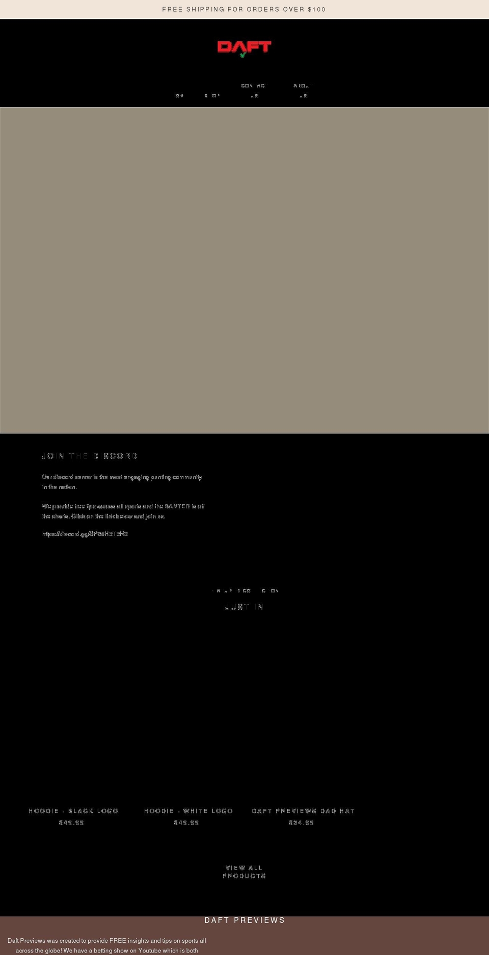 daftpreviews.com shopify website screenshot