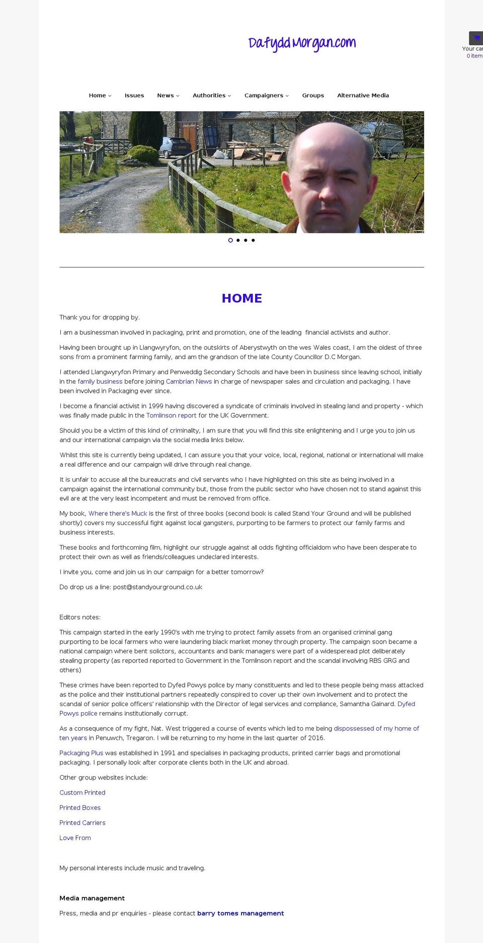 dafyddmorgan.com shopify website screenshot