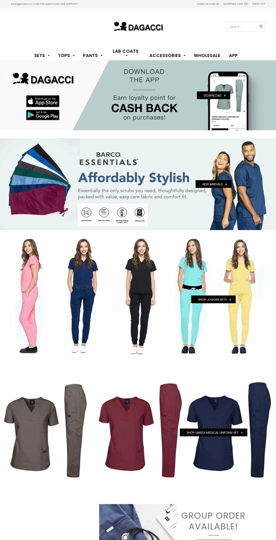 dagacci.com shopify website screenshot