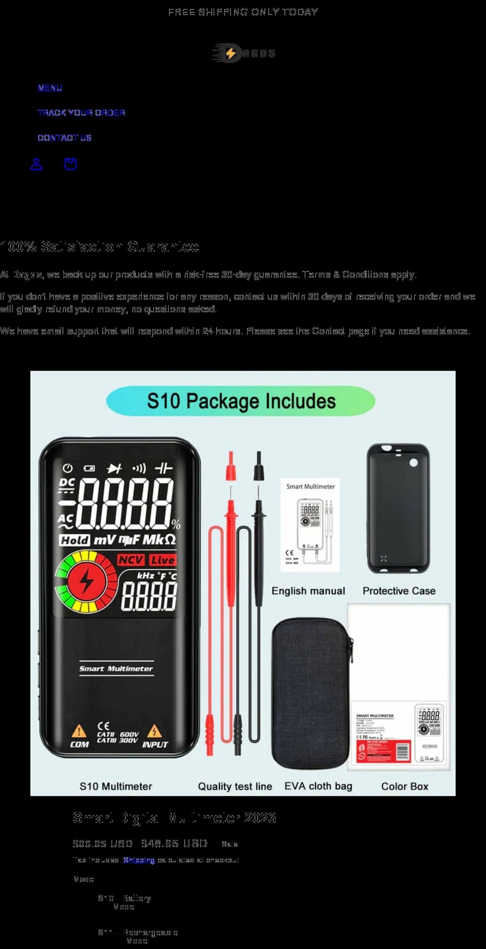 dagds.com shopify website screenshot