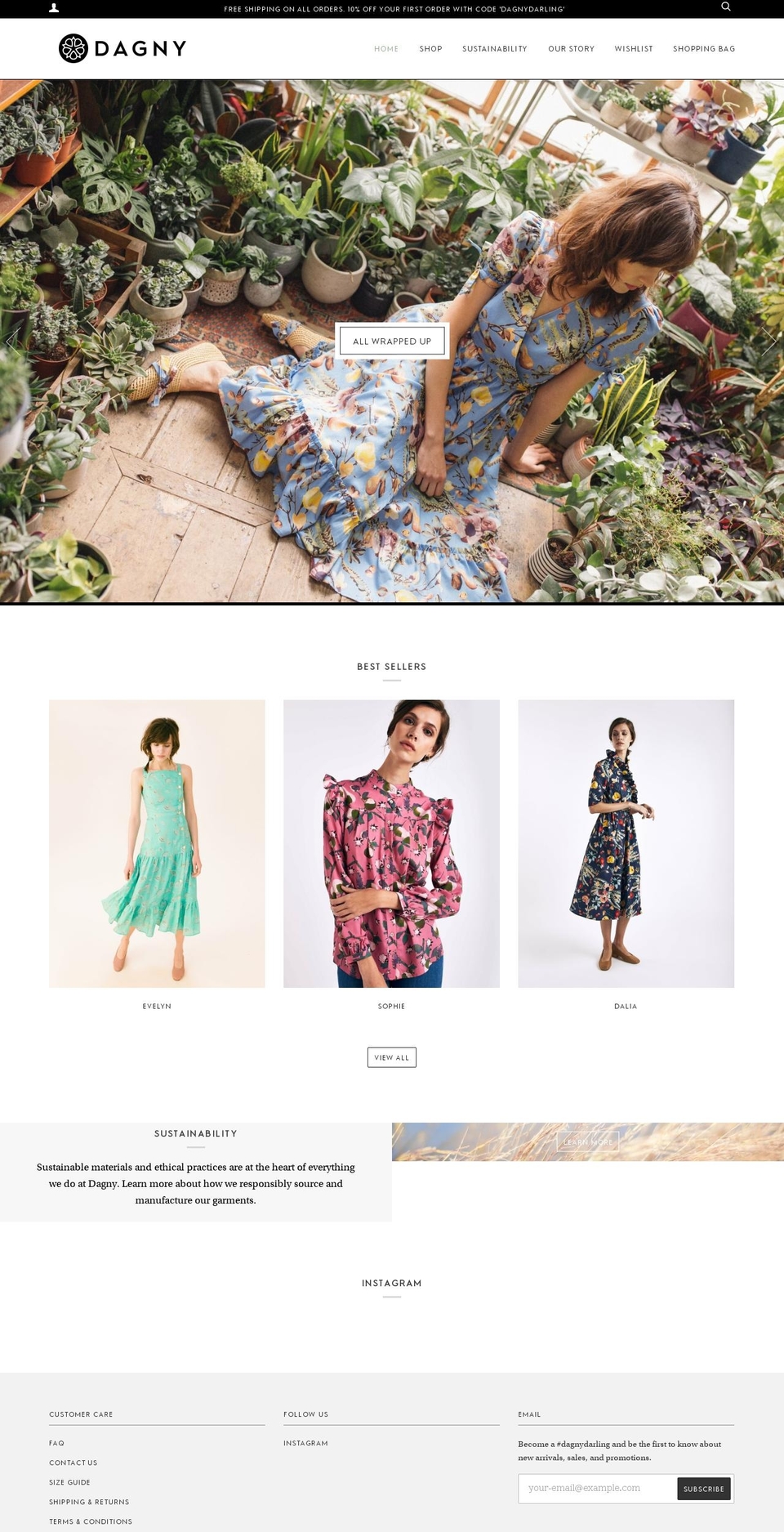 dagnylondon.com — Shopify storefront screenshot