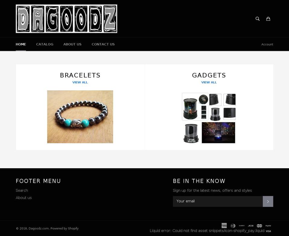 dagoodzzz.com — Shopify storefront screenshot