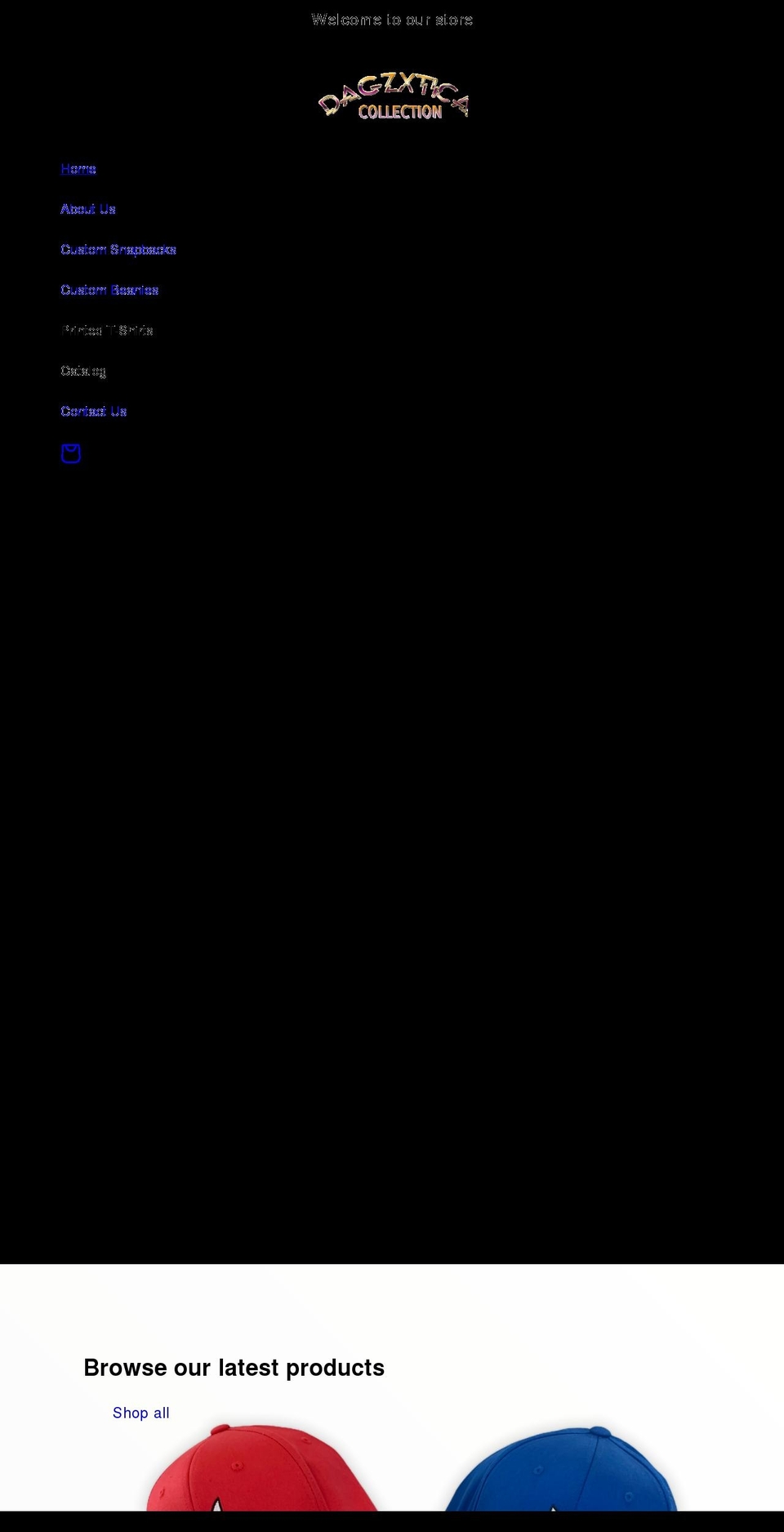 dagzxtica.com shopify website screenshot